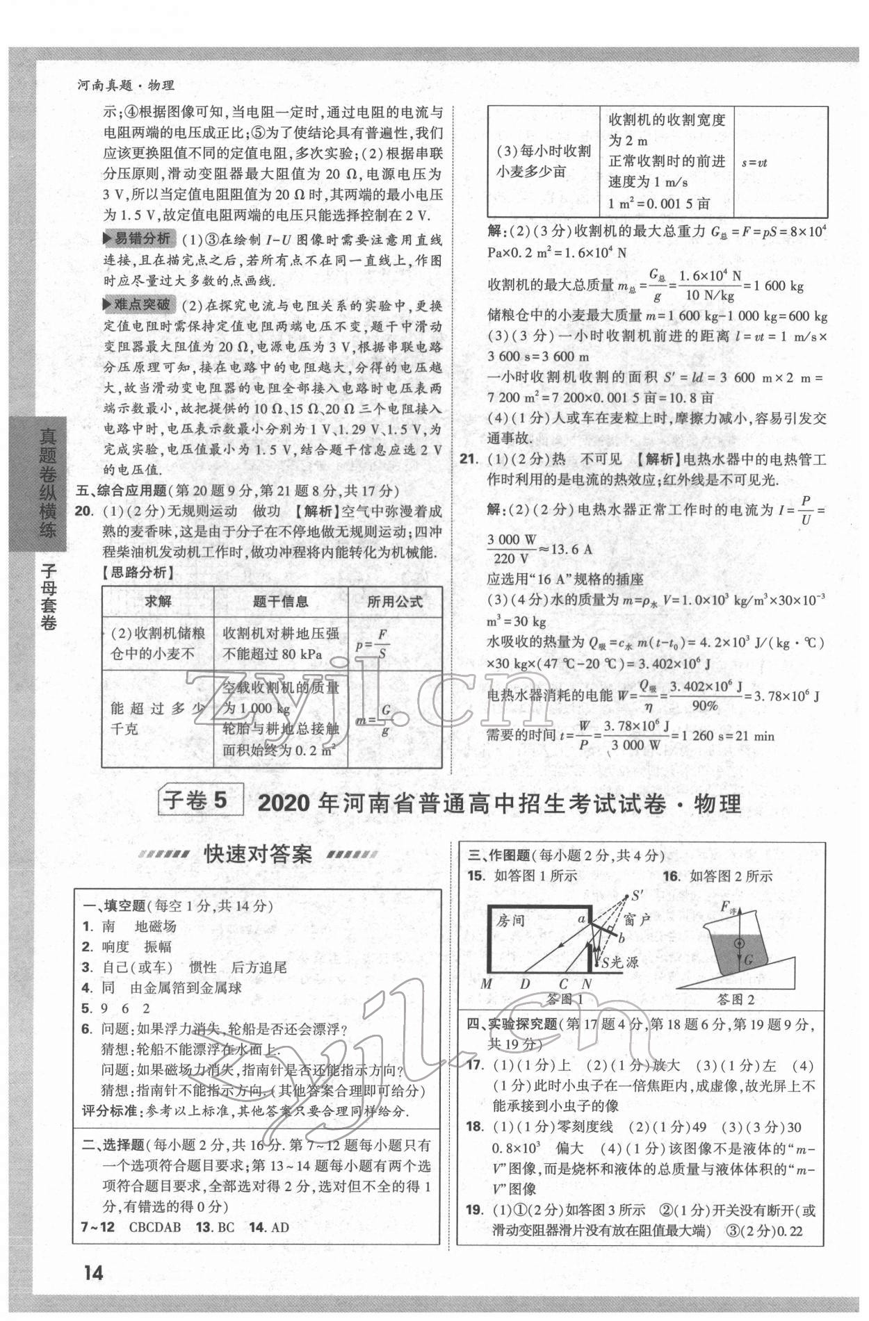 2022年萬唯中考河南真題物理 第14頁