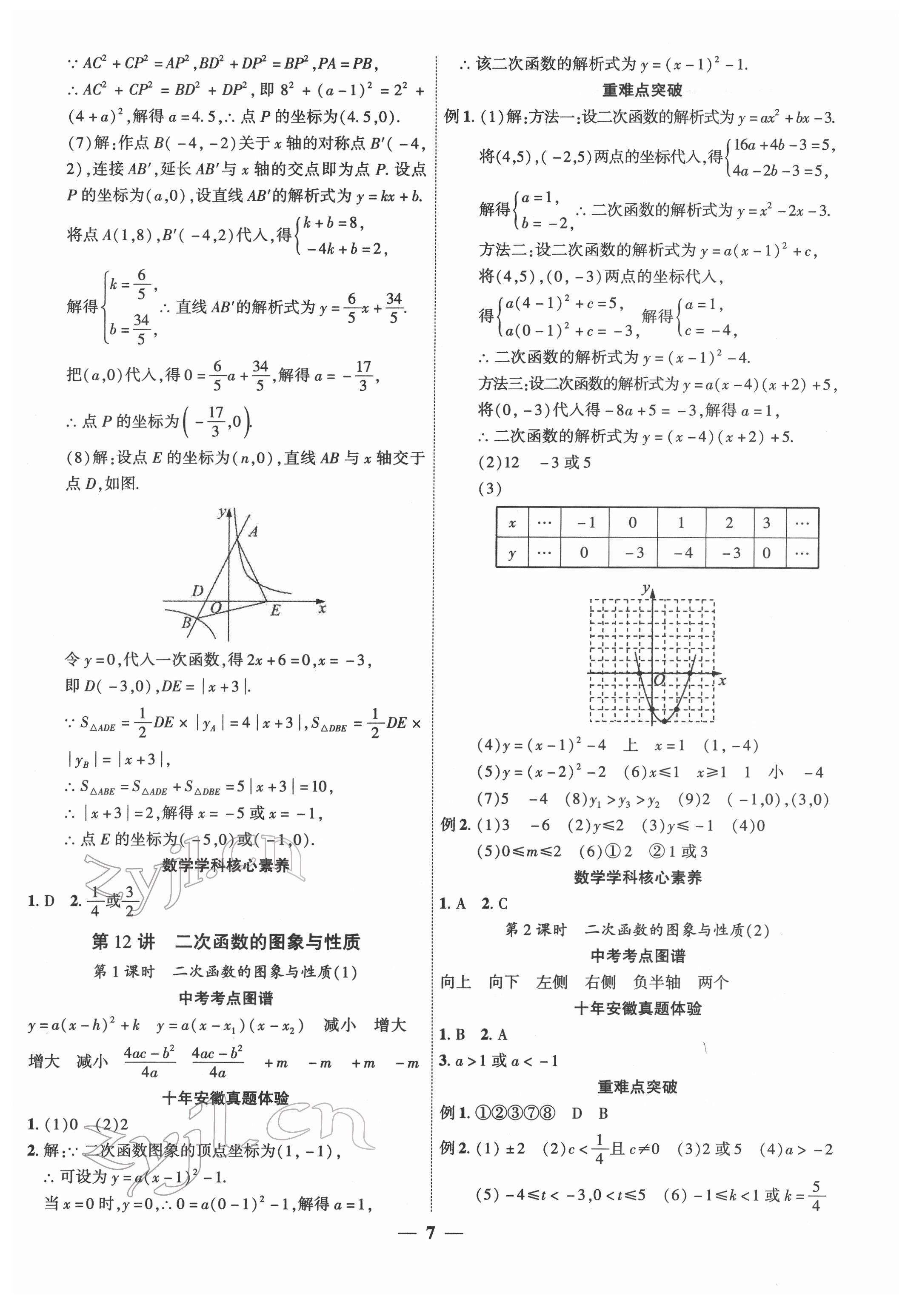 2022年安徽中考全程突破數(shù)學(xué) 第7頁(yè)