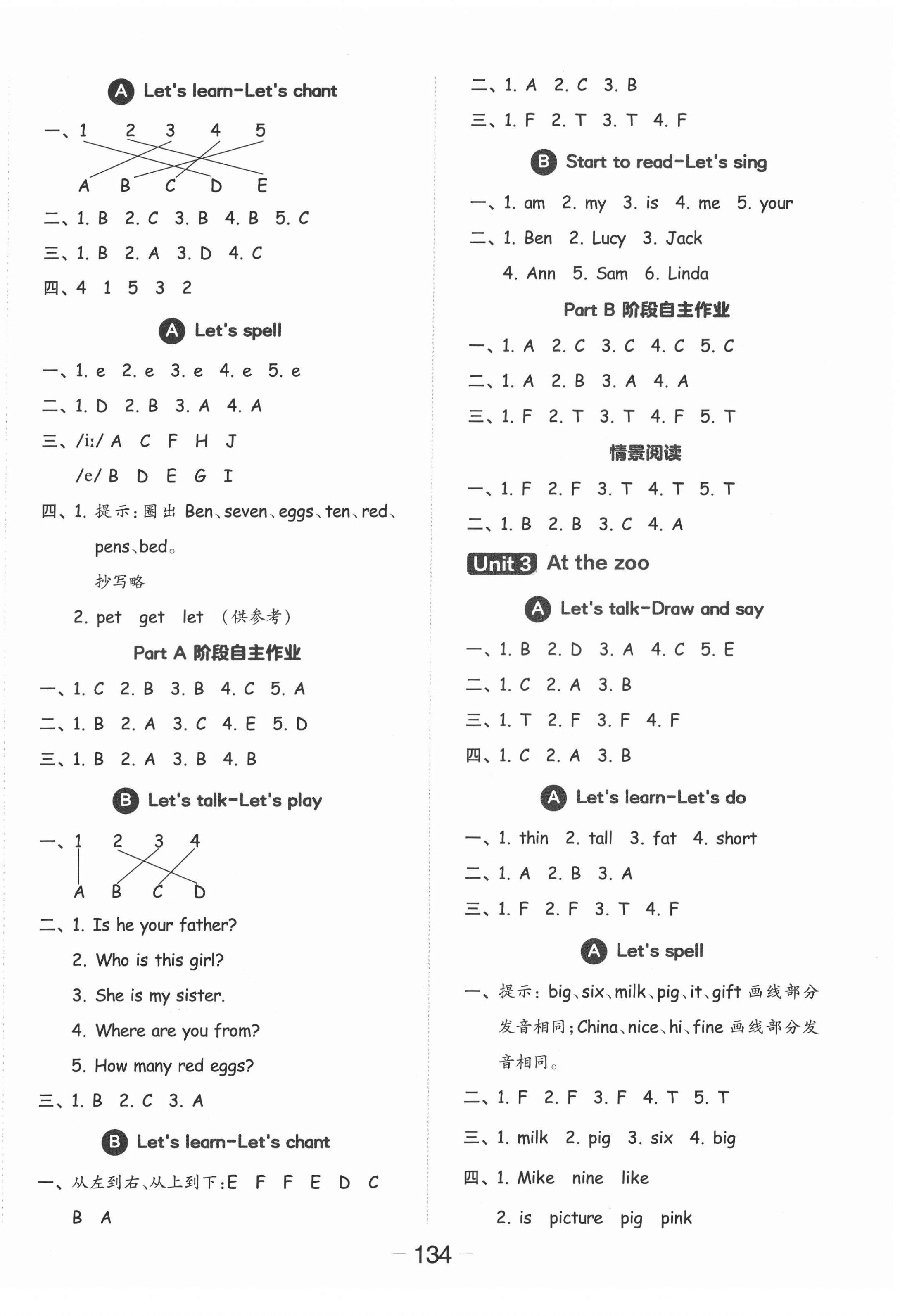 2022年全品學(xué)練考三年級(jí)英語(yǔ)下冊(cè)人教版 參考答案第2頁(yè)