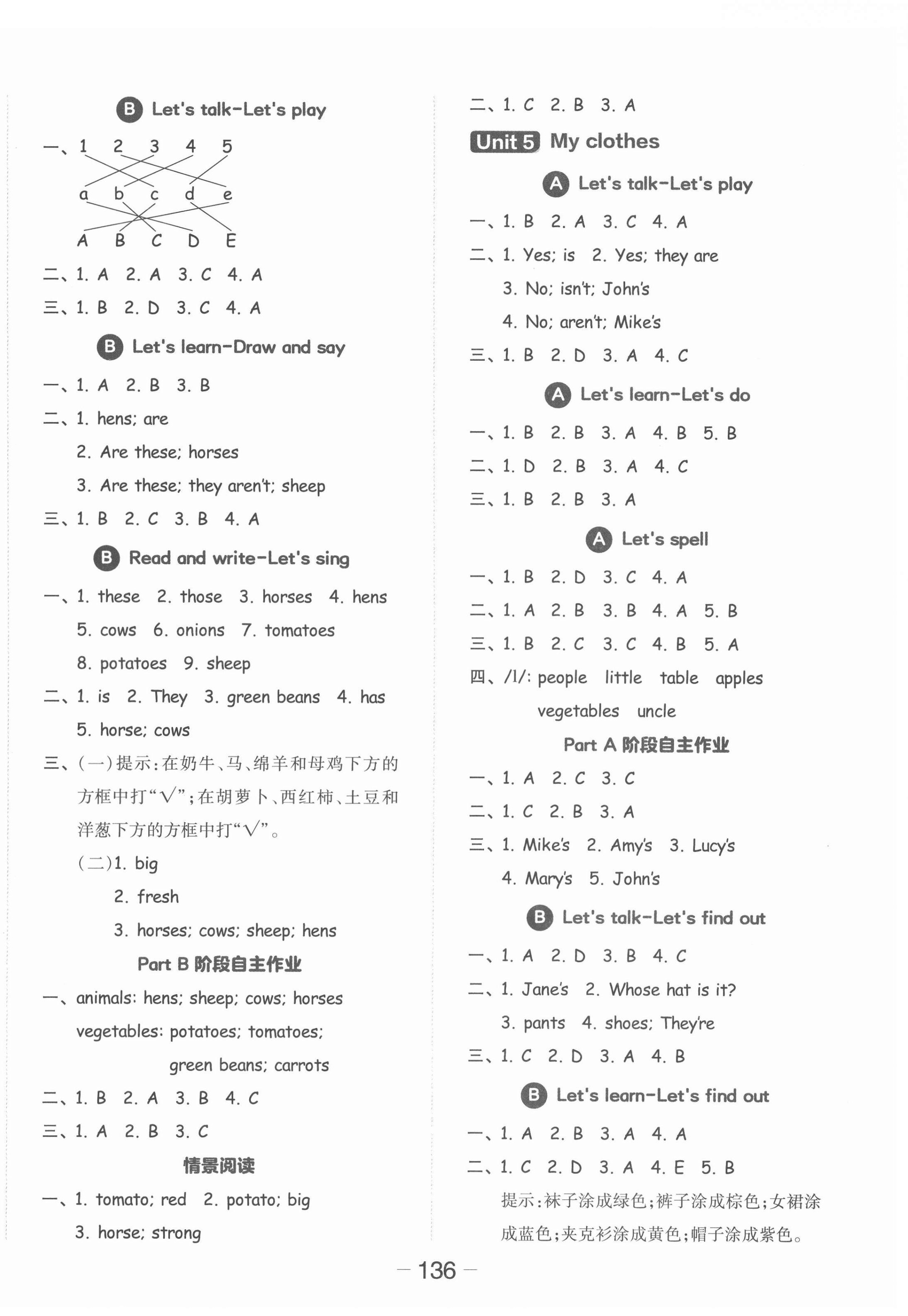 2022年全品學(xué)練考四年級(jí)英語(yǔ)下冊(cè)人教版 參考答案第4頁(yè)