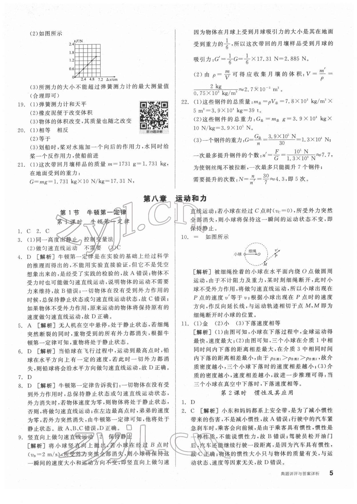 2022年全品优等生八年级物理下册人教版 第5页