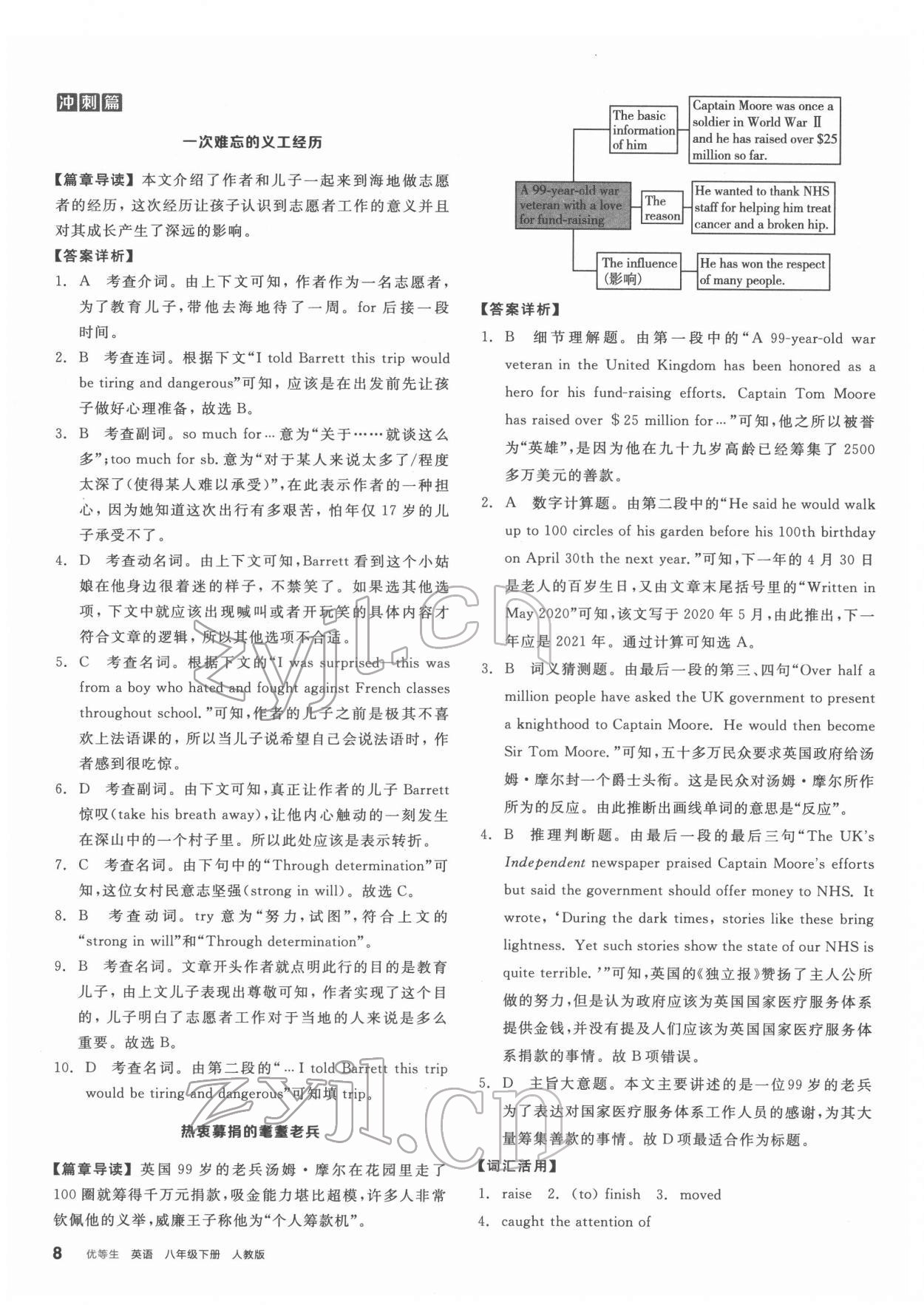 2022年全品優(yōu)等生八年級(jí)英語下冊(cè)人教版 第8頁