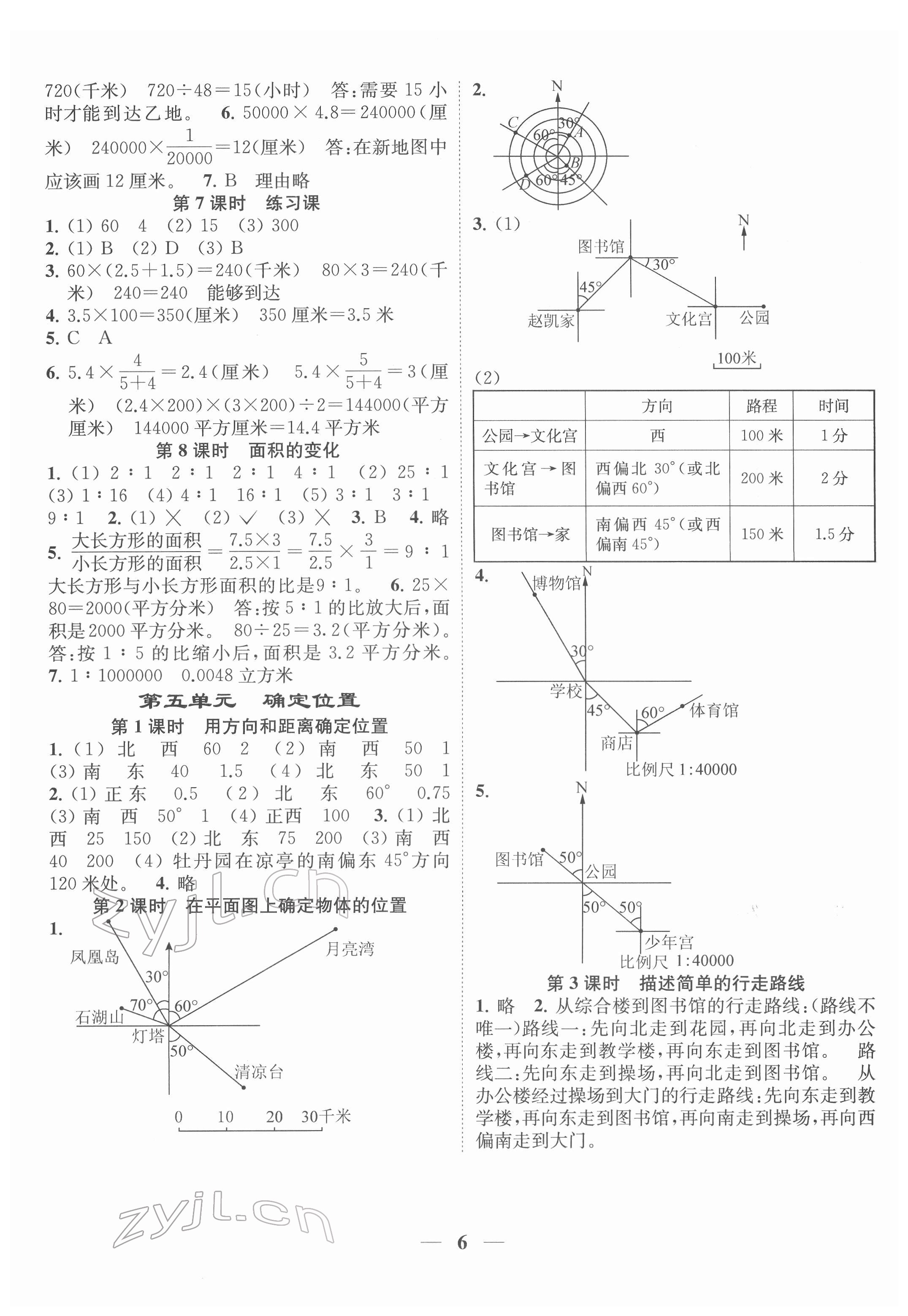 2022年随堂练1加2六年级数学下册苏教版 第6页