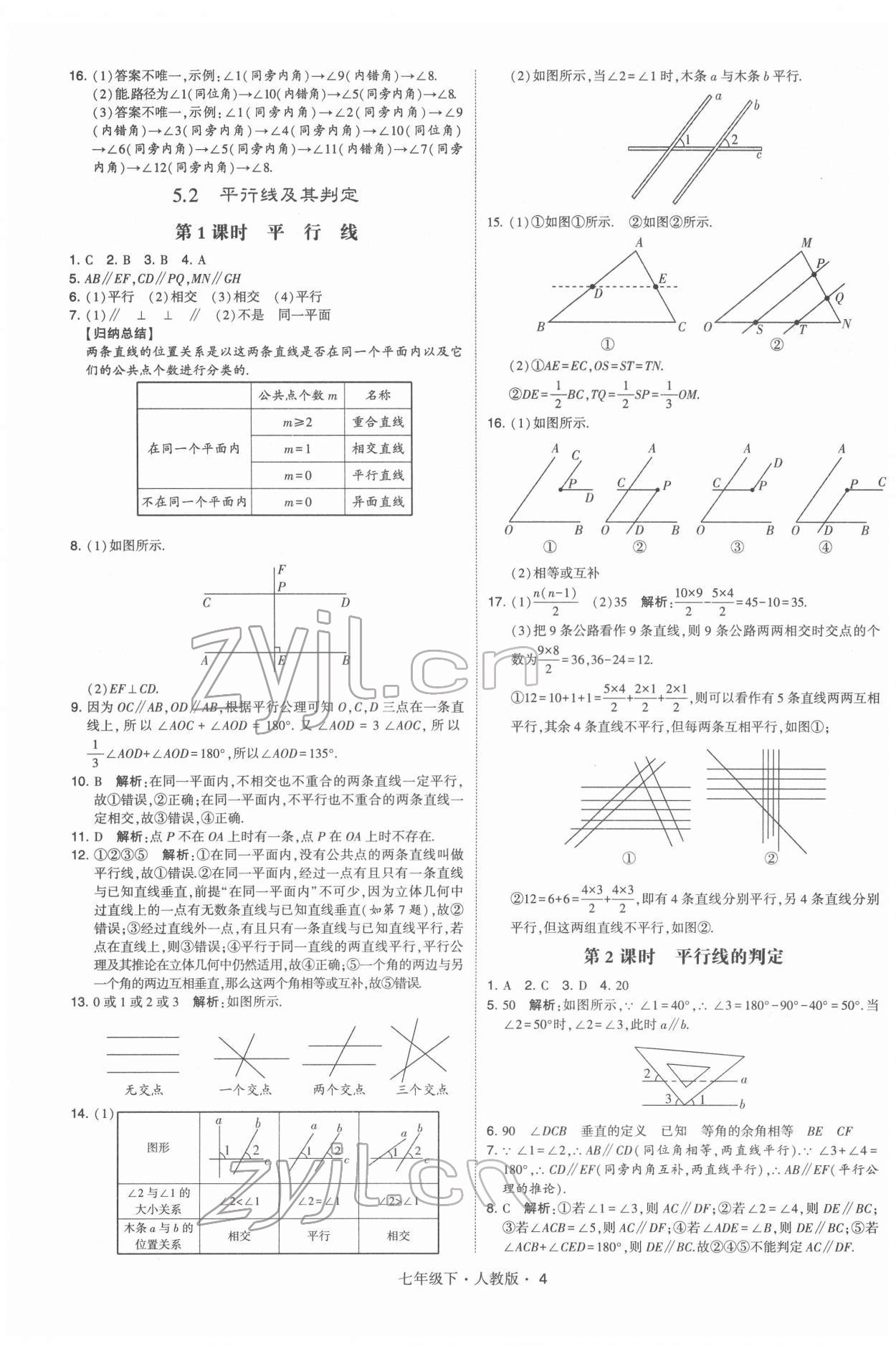 2022年學(xué)霸七年級數(shù)學(xué)下冊人教版 第4頁