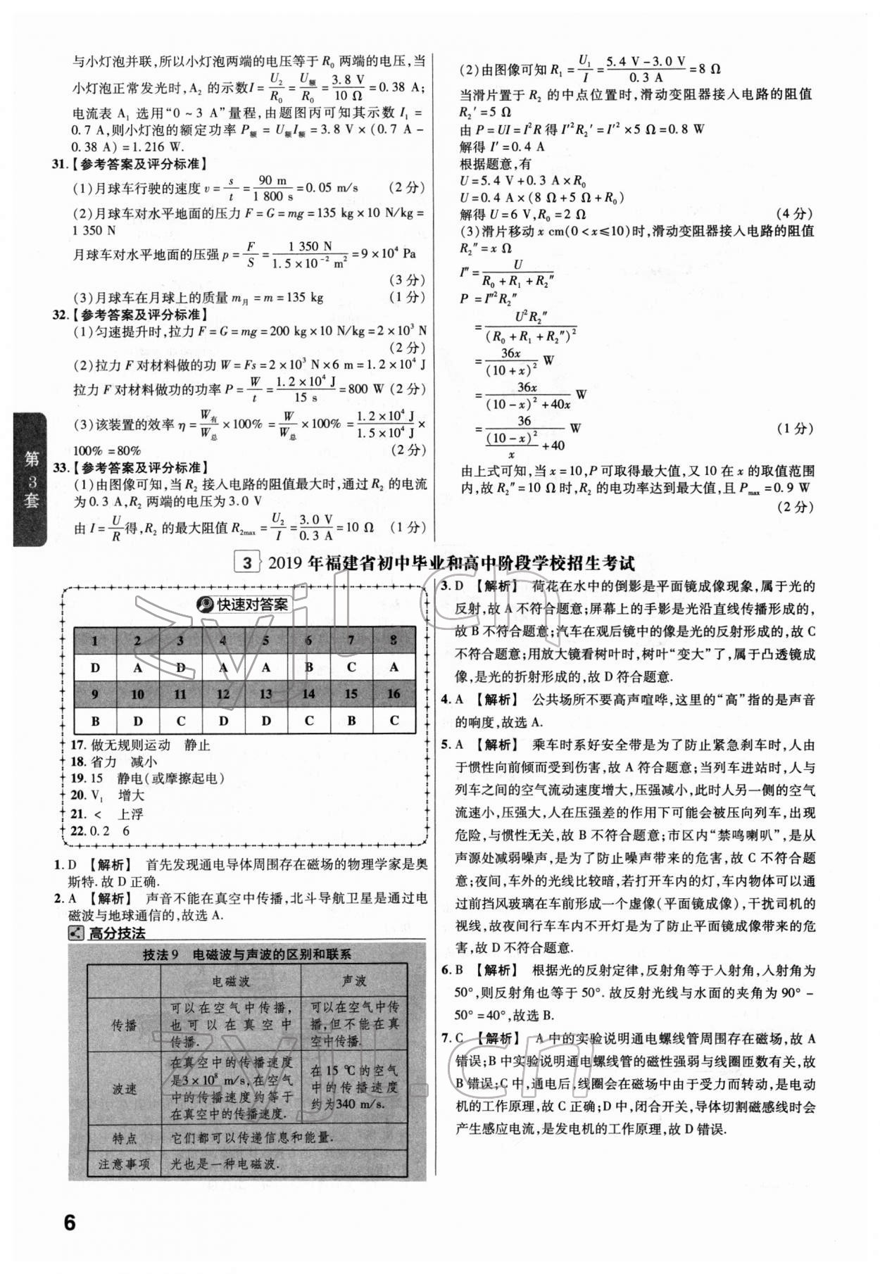 2022年金考卷45套汇编物理福建专版 第6页