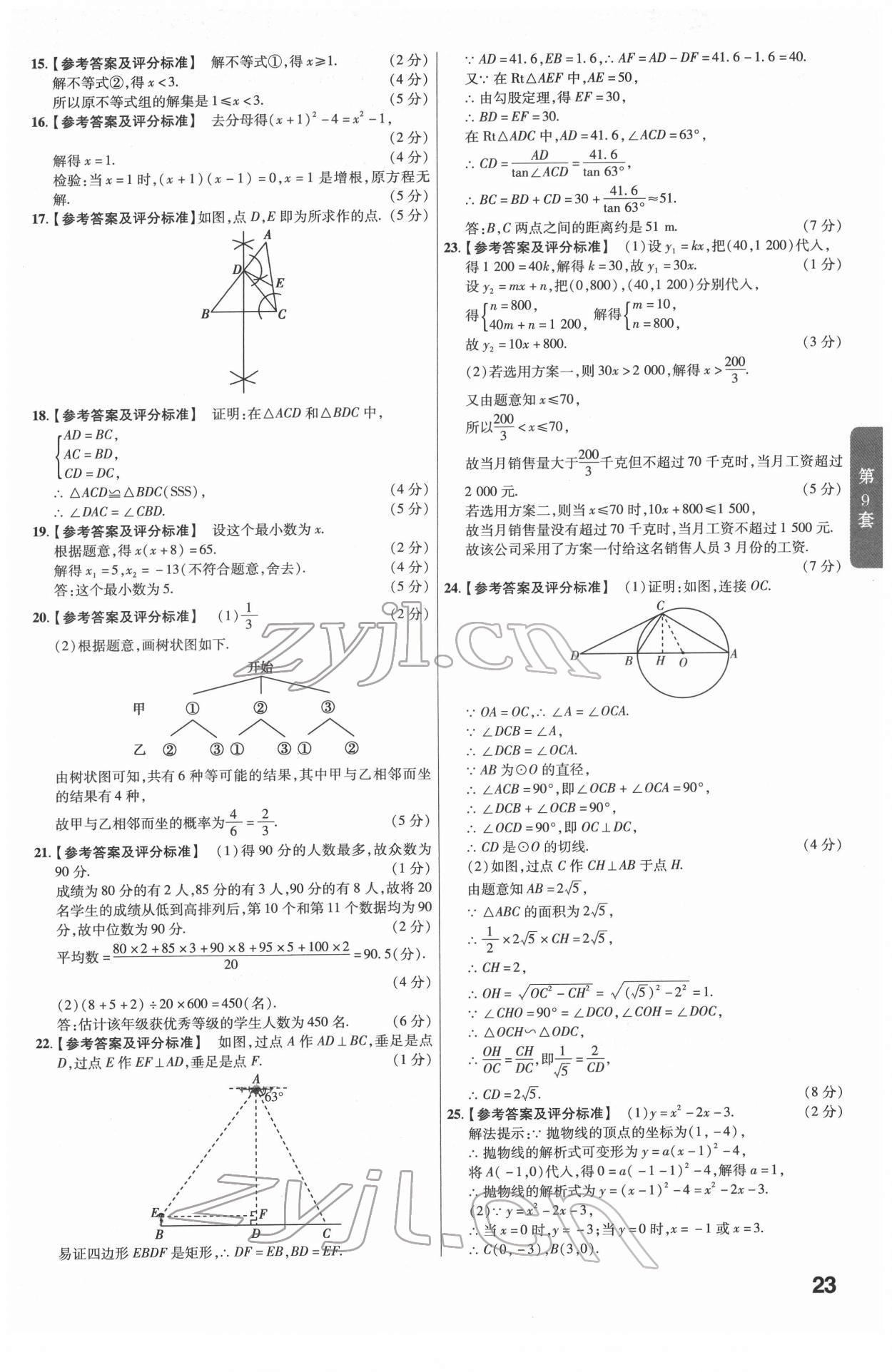 2022年金考卷45套匯編數(shù)學(xué)陜西專版 第23頁