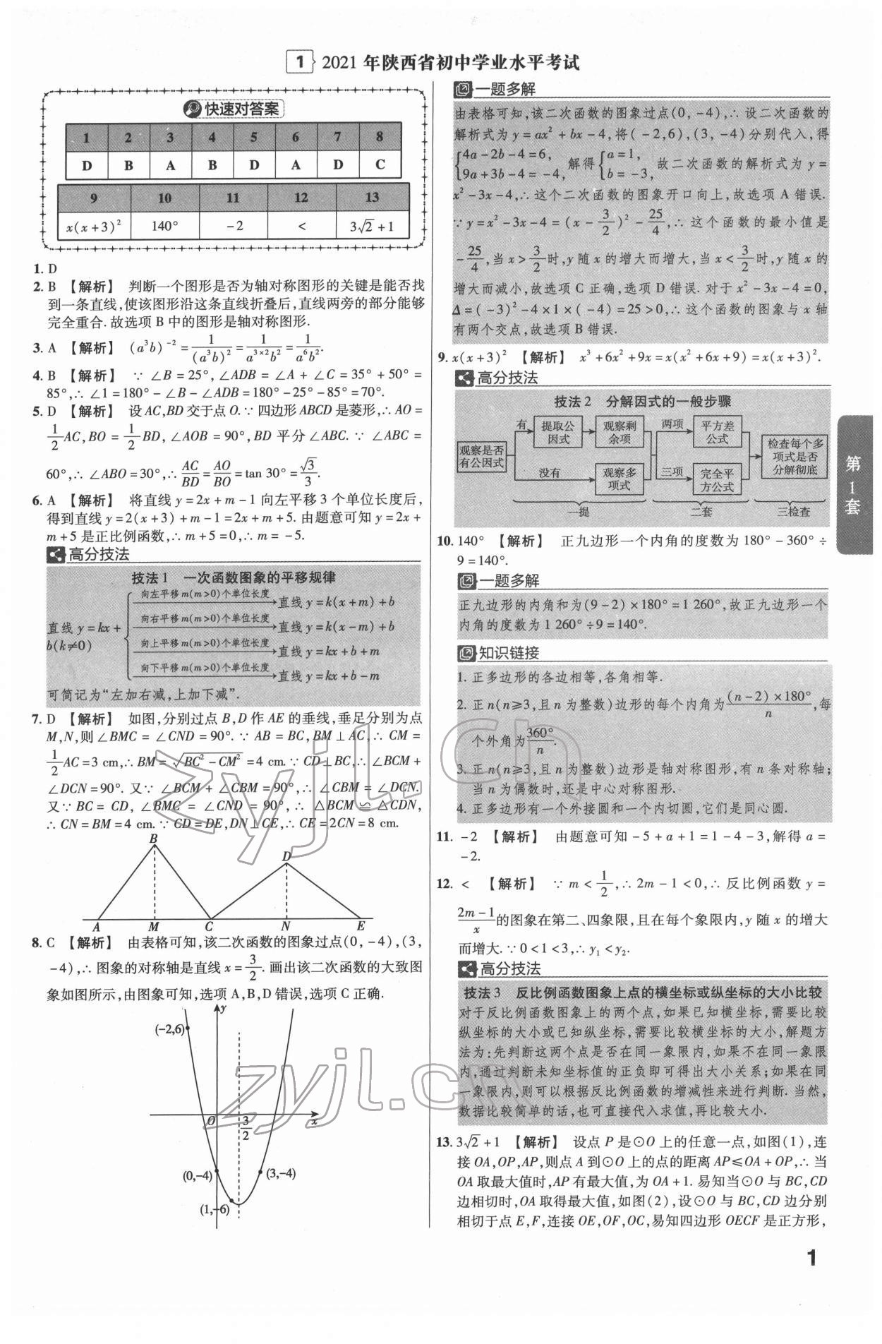 2022年金考卷45套匯編數(shù)學(xué)陜西專版 第1頁