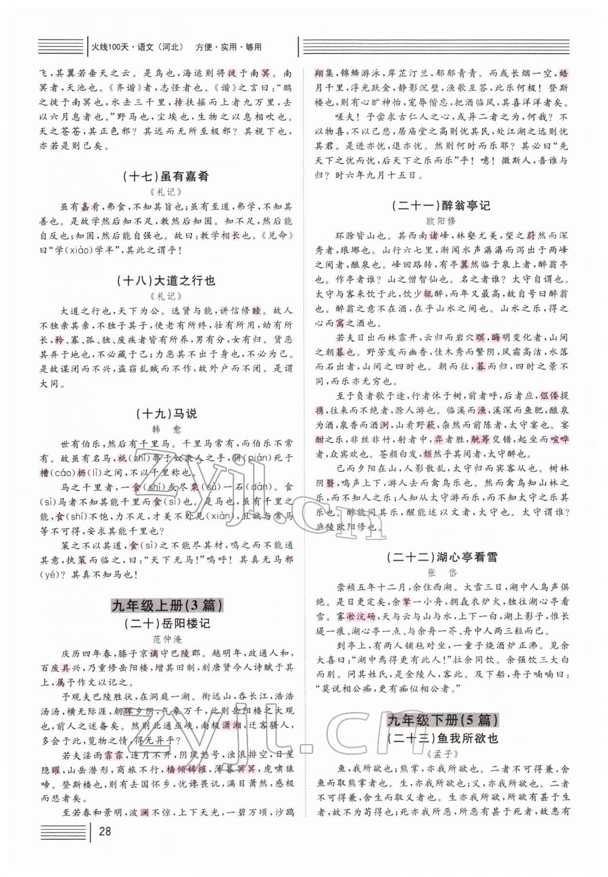 2022年火線100天中考滾動復(fù)習(xí)法語文B河北專版 第27頁