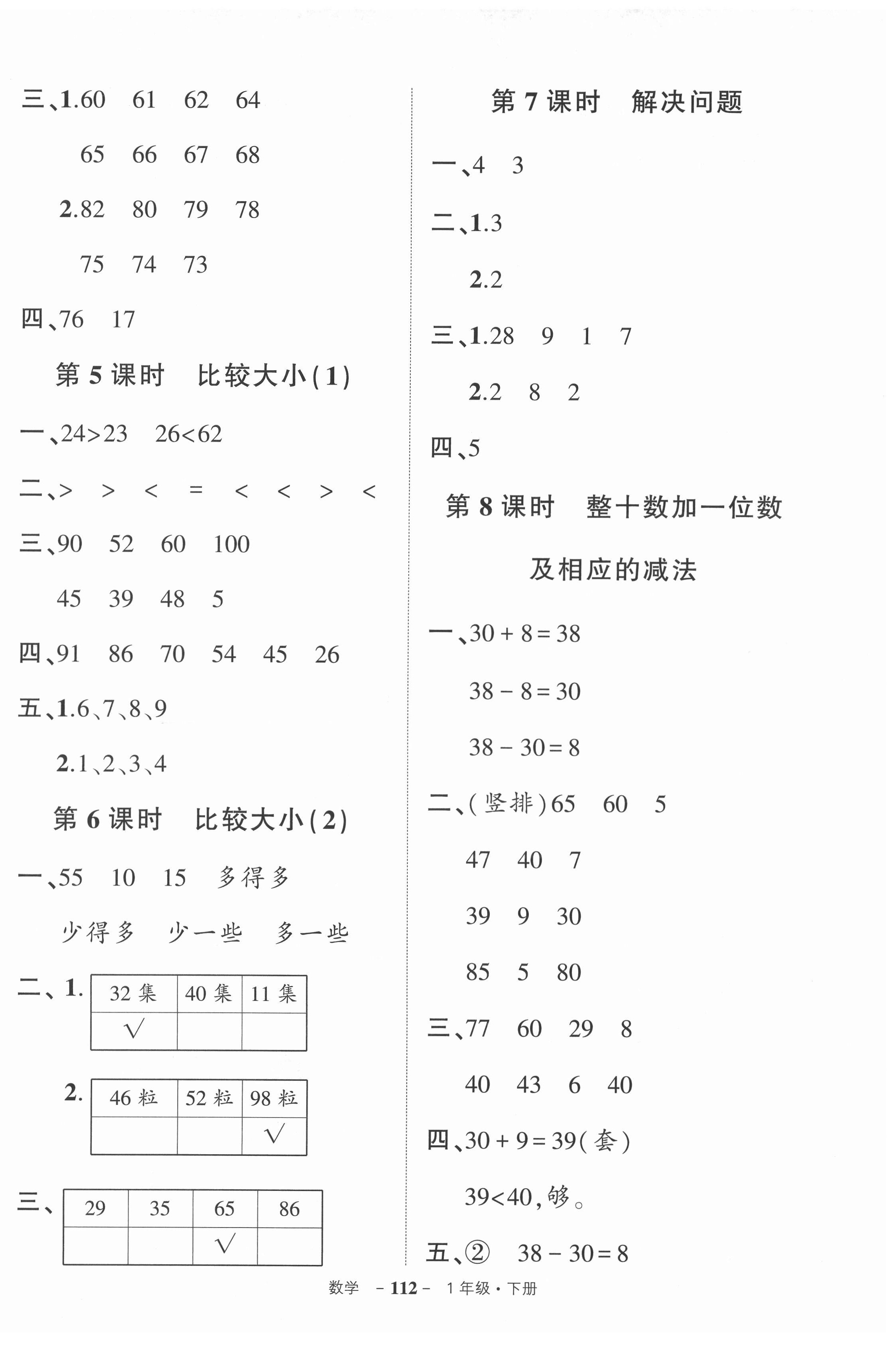 2022年?duì)钤刹怕穭?chuàng)優(yōu)作業(yè)100分一年級(jí)數(shù)學(xué)下冊(cè)人教版 參考答案第6頁(yè)