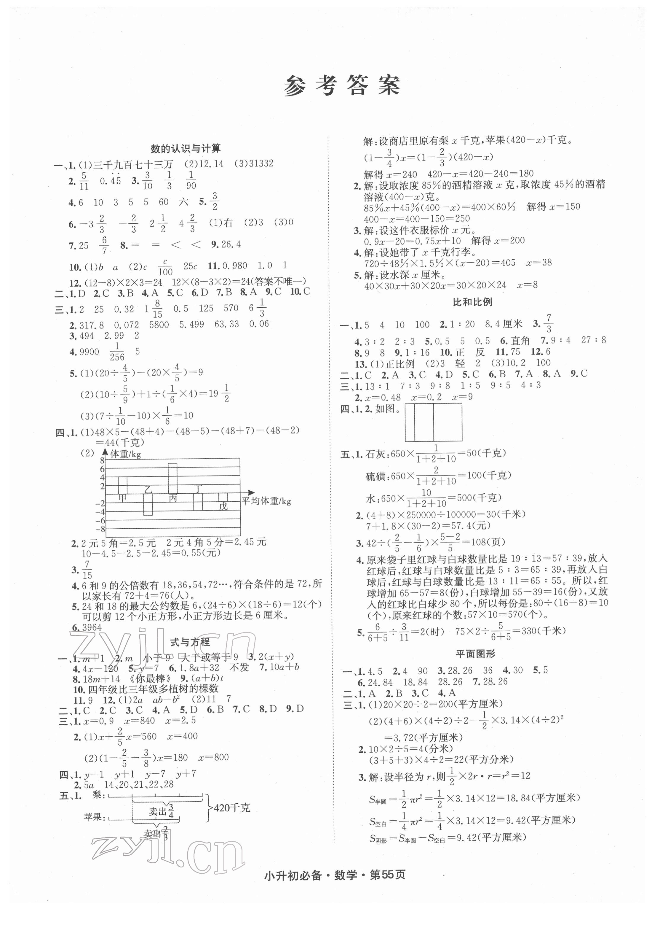 2022年小升初必備天津人民出版社六年級數(shù)學福建專版 第1頁