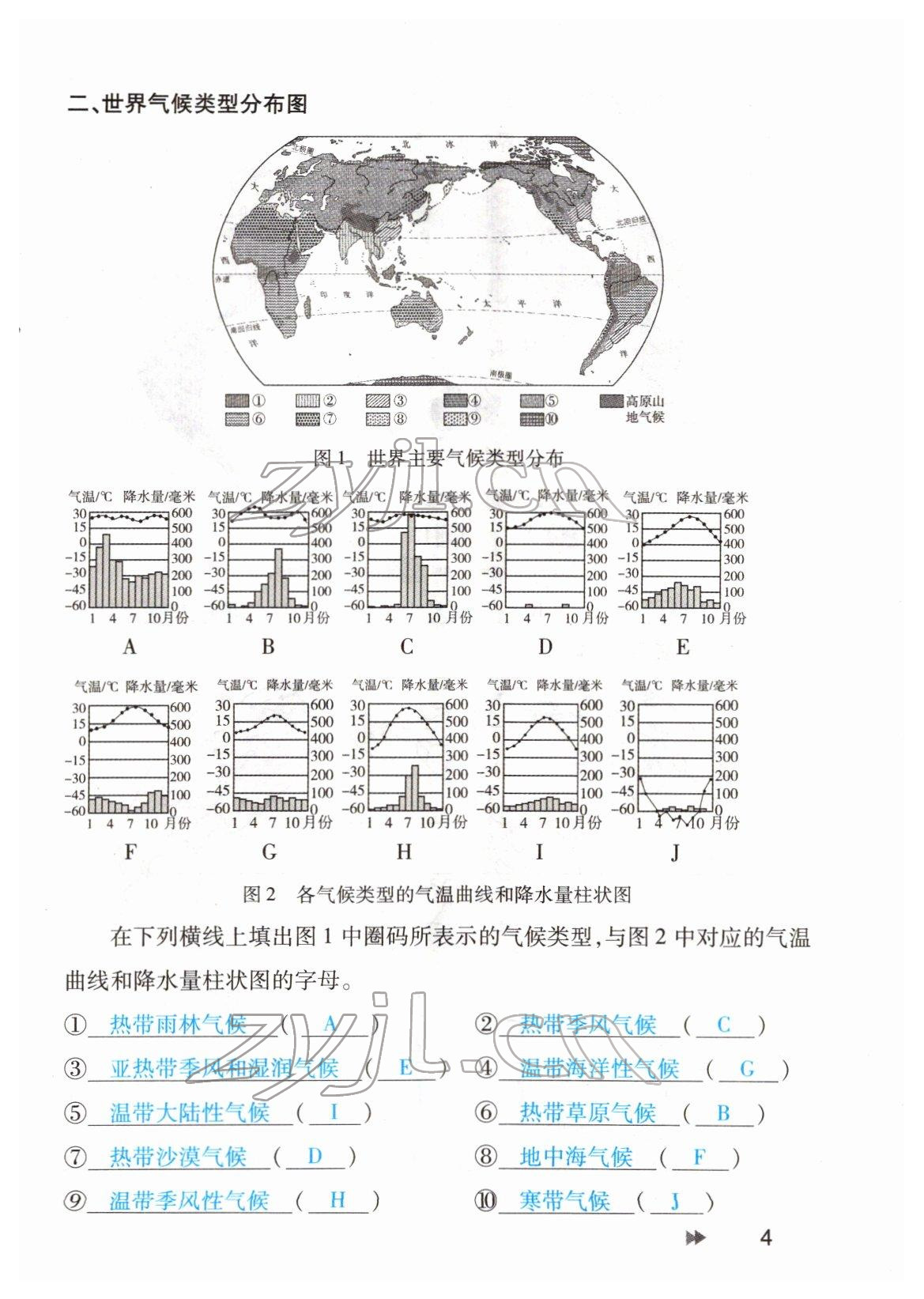 2022年領(lǐng)航中考地理河南專版 參考答案第4頁