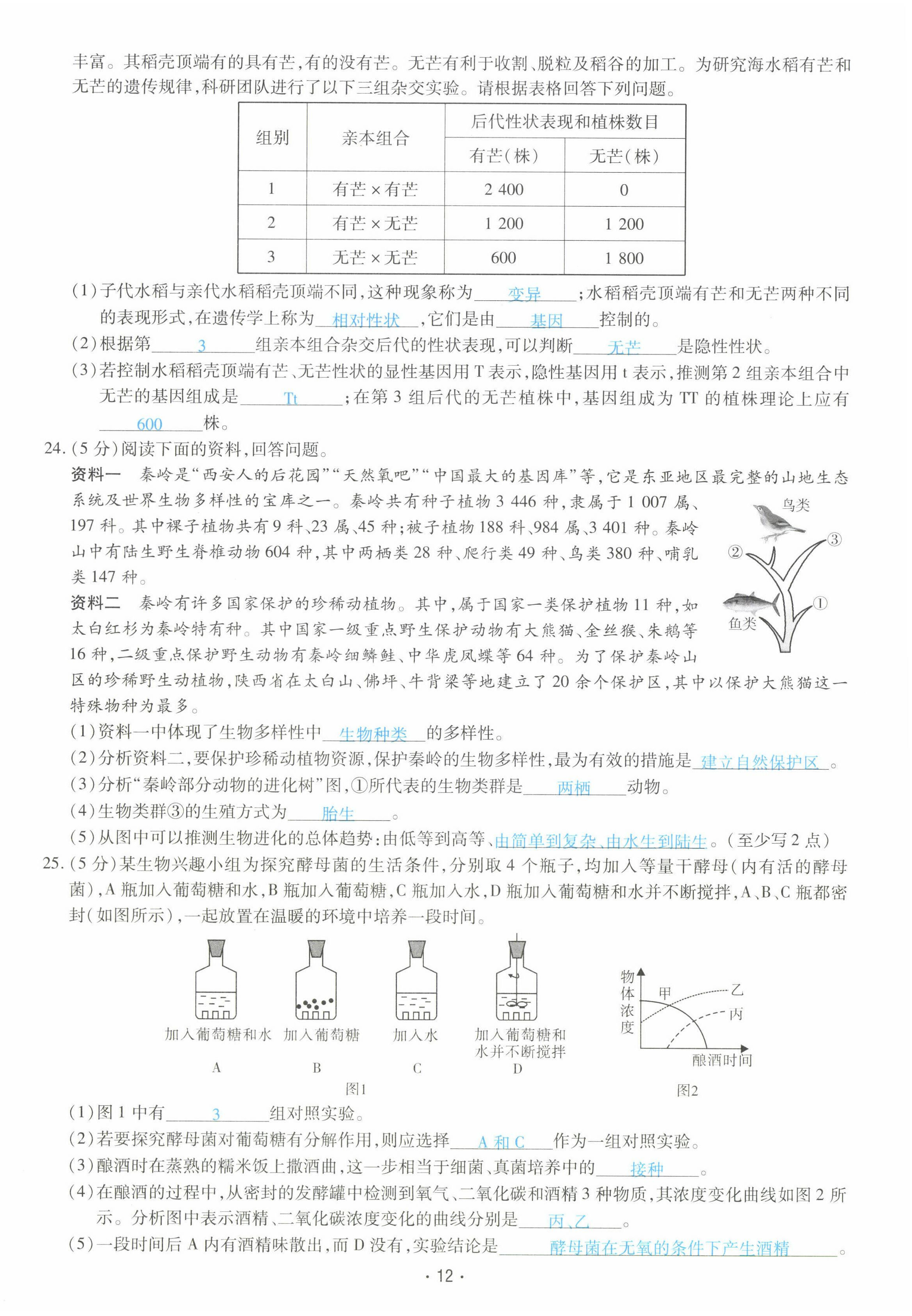 2022年領(lǐng)航中考生物河南專版 第12頁(yè)