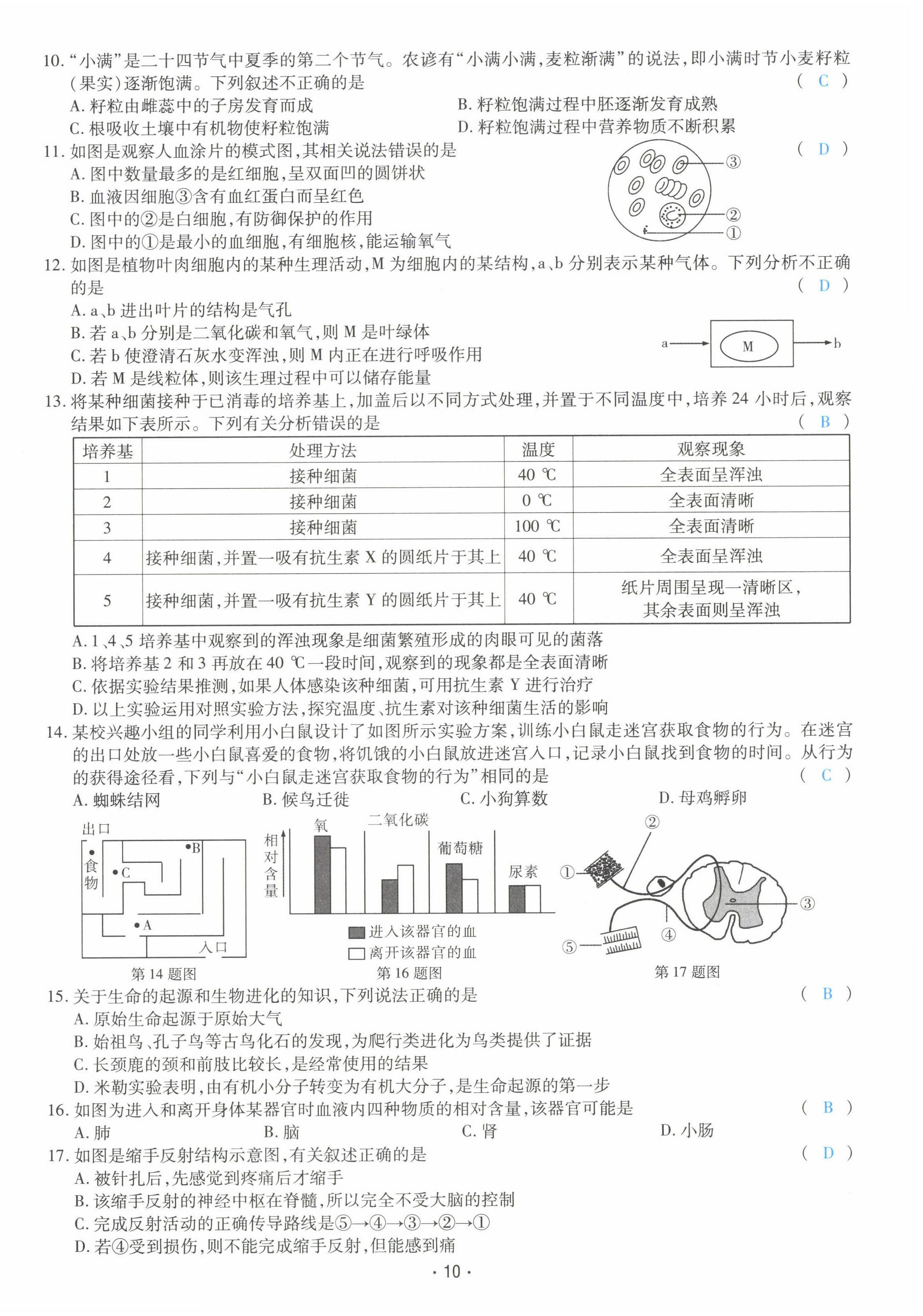 2022年領(lǐng)航中考生物河南專版 第10頁(yè)