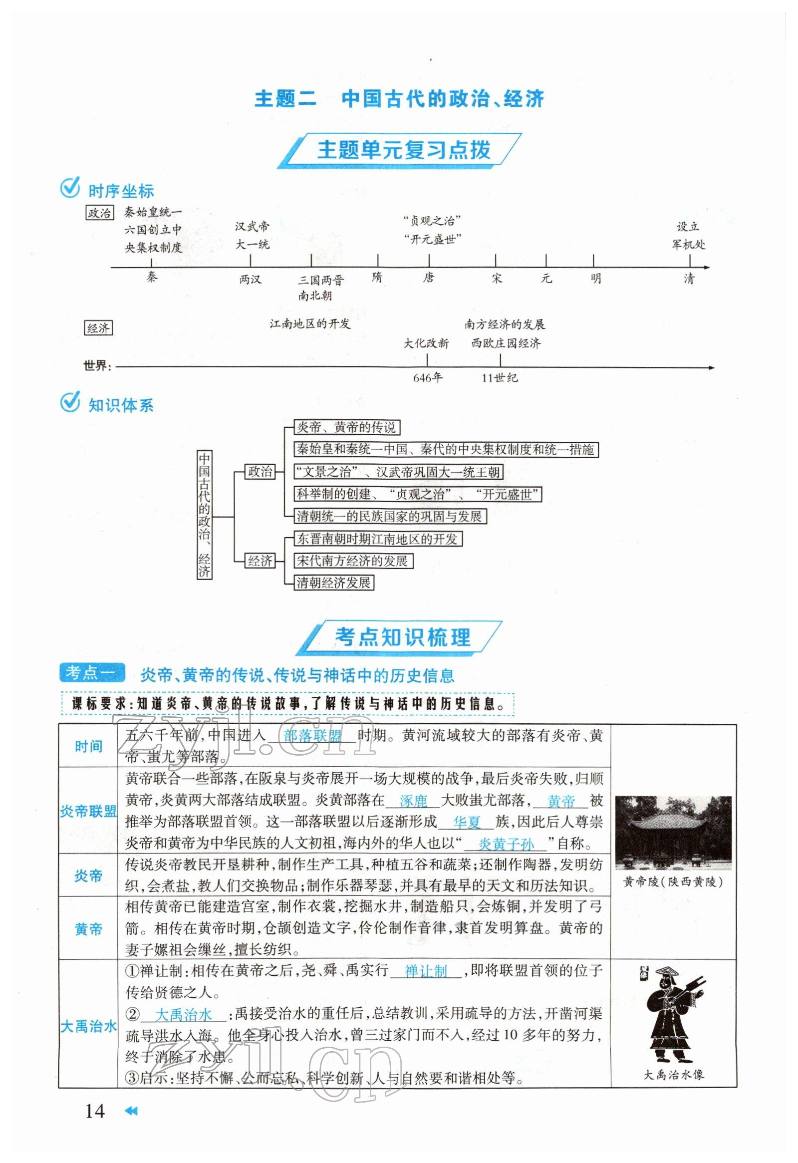 2022年領(lǐng)航中考一本通歷史河南專(zhuān)版 參考答案第14頁(yè)