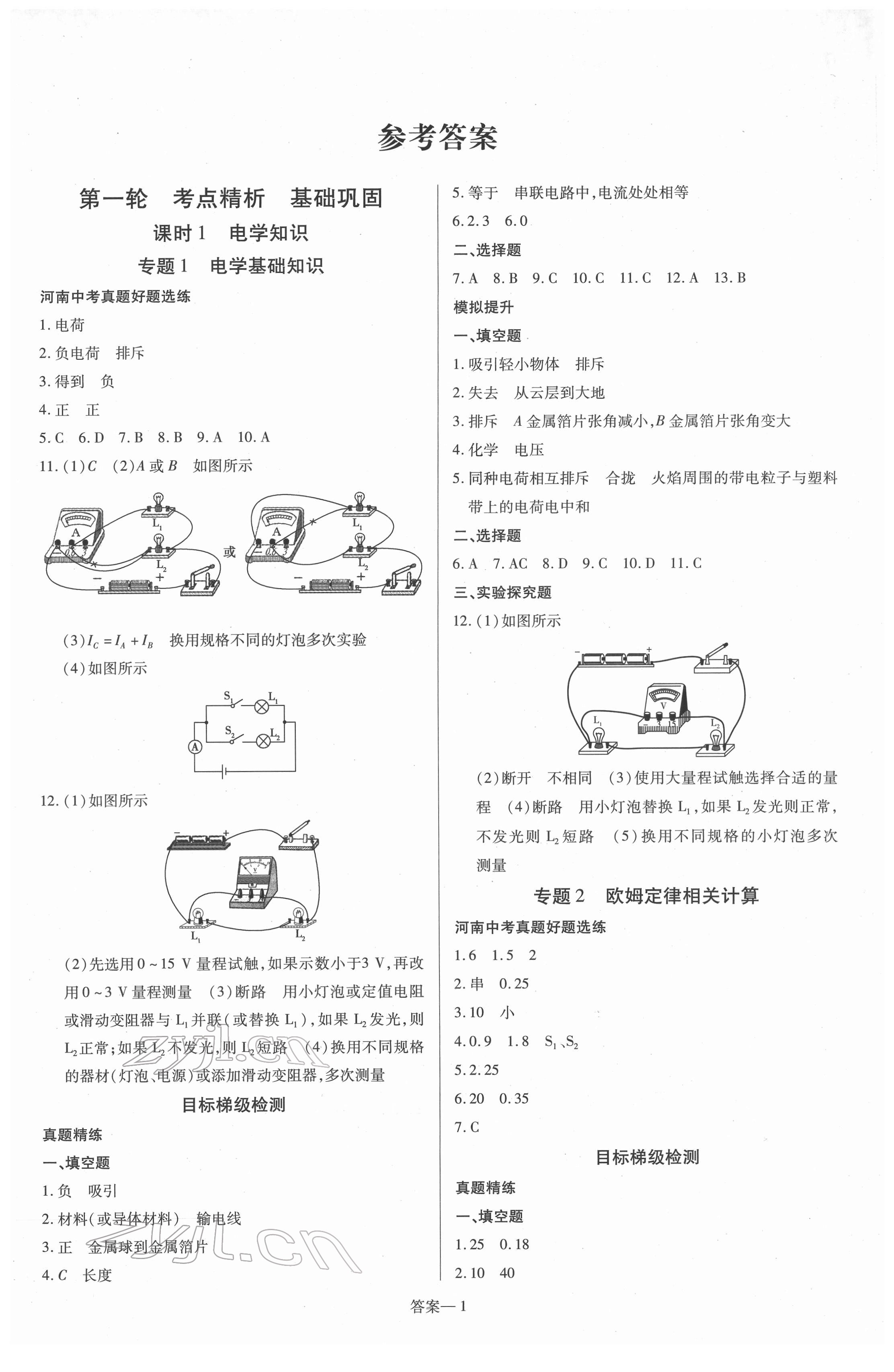 2022年洪文教育最新中考物理河南专版 第1页