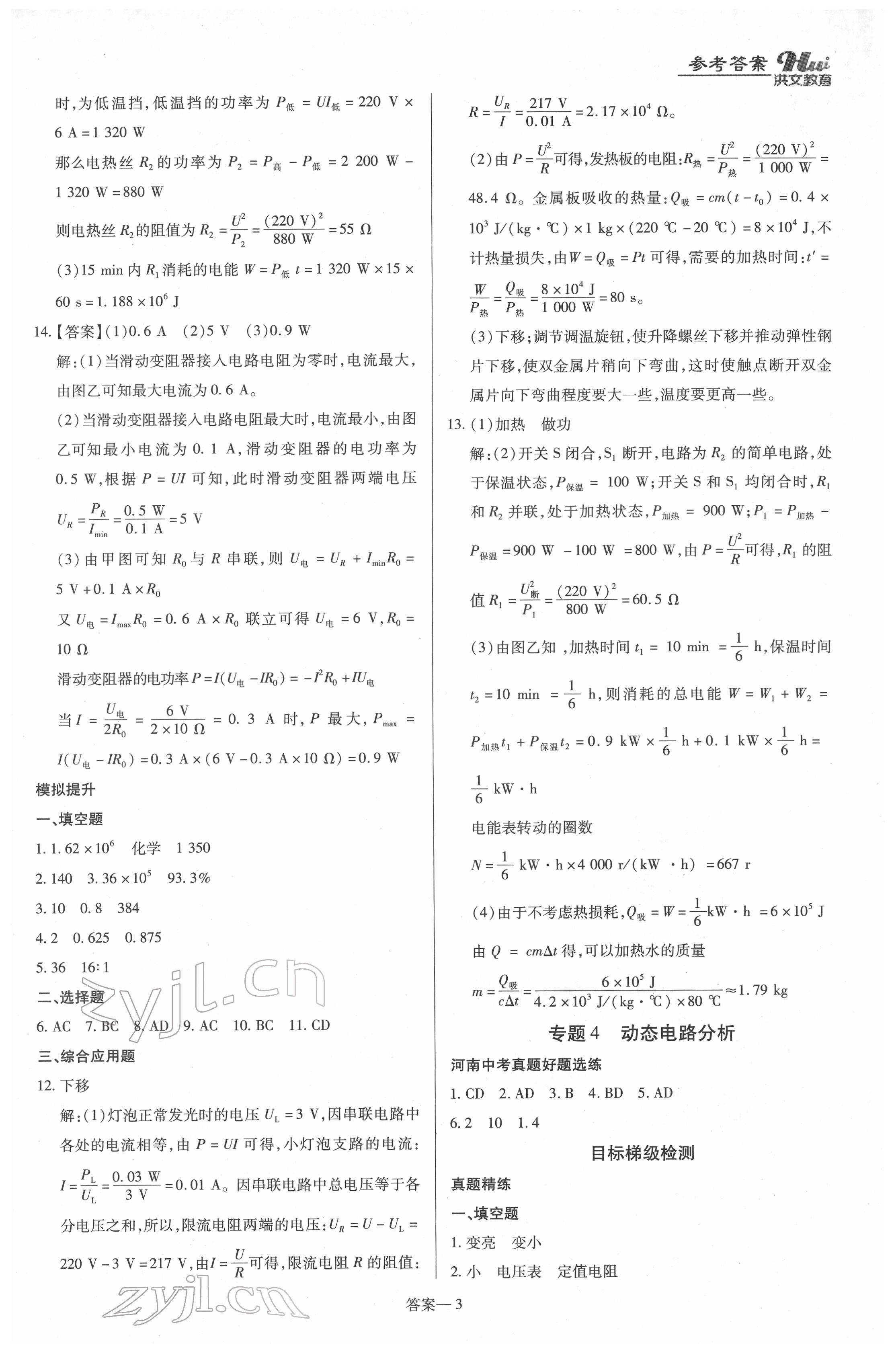 2022年洪文教育最新中考物理河南专版 第3页