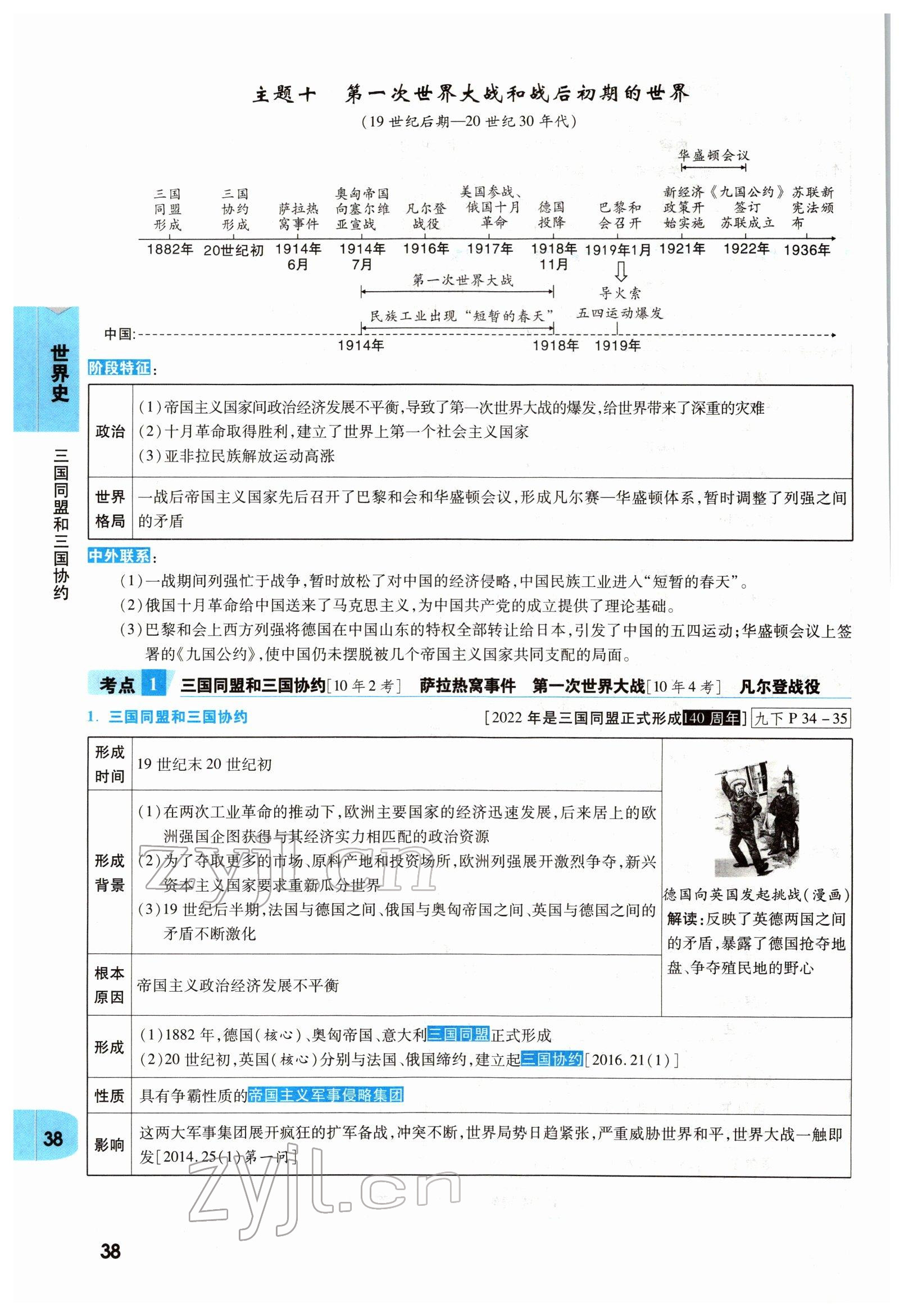 2022年一戰(zhàn)成名考前新方案歷史河南專版 參考答案第38頁