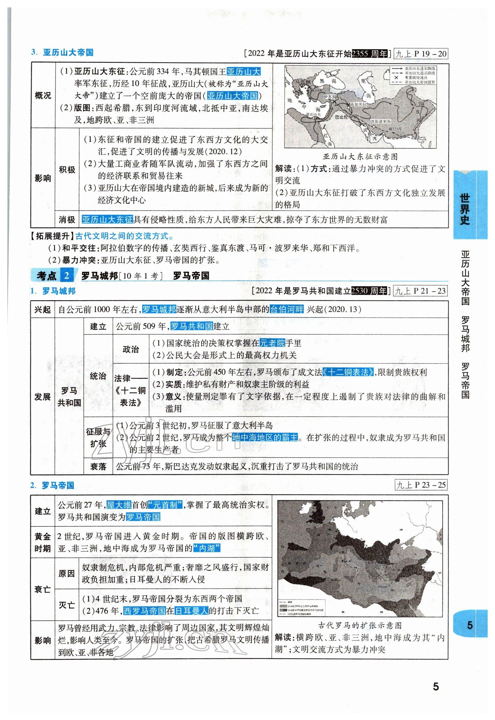 2022年一戰(zhàn)成名考前新方案歷史河南專版 參考答案第5頁