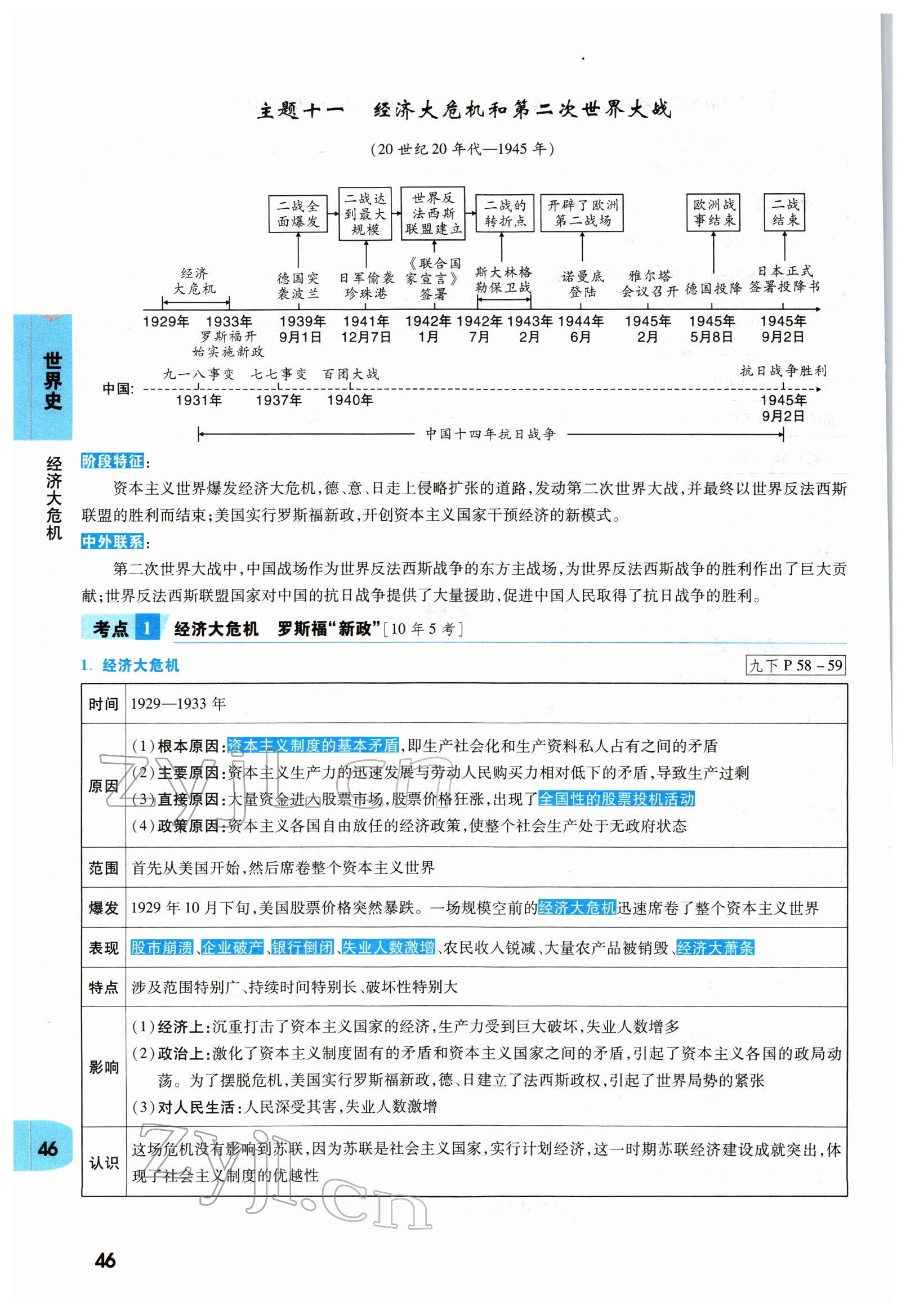 2022年一戰(zhàn)成名考前新方案歷史河南專版 參考答案第46頁(yè)