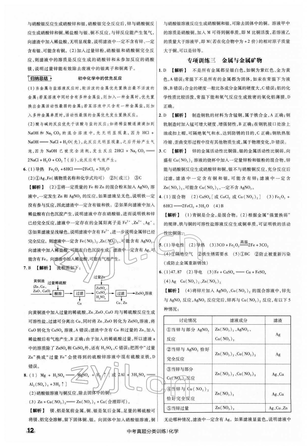 2022年金考卷中考真題分類訓(xùn)練化學(xué) 第12頁