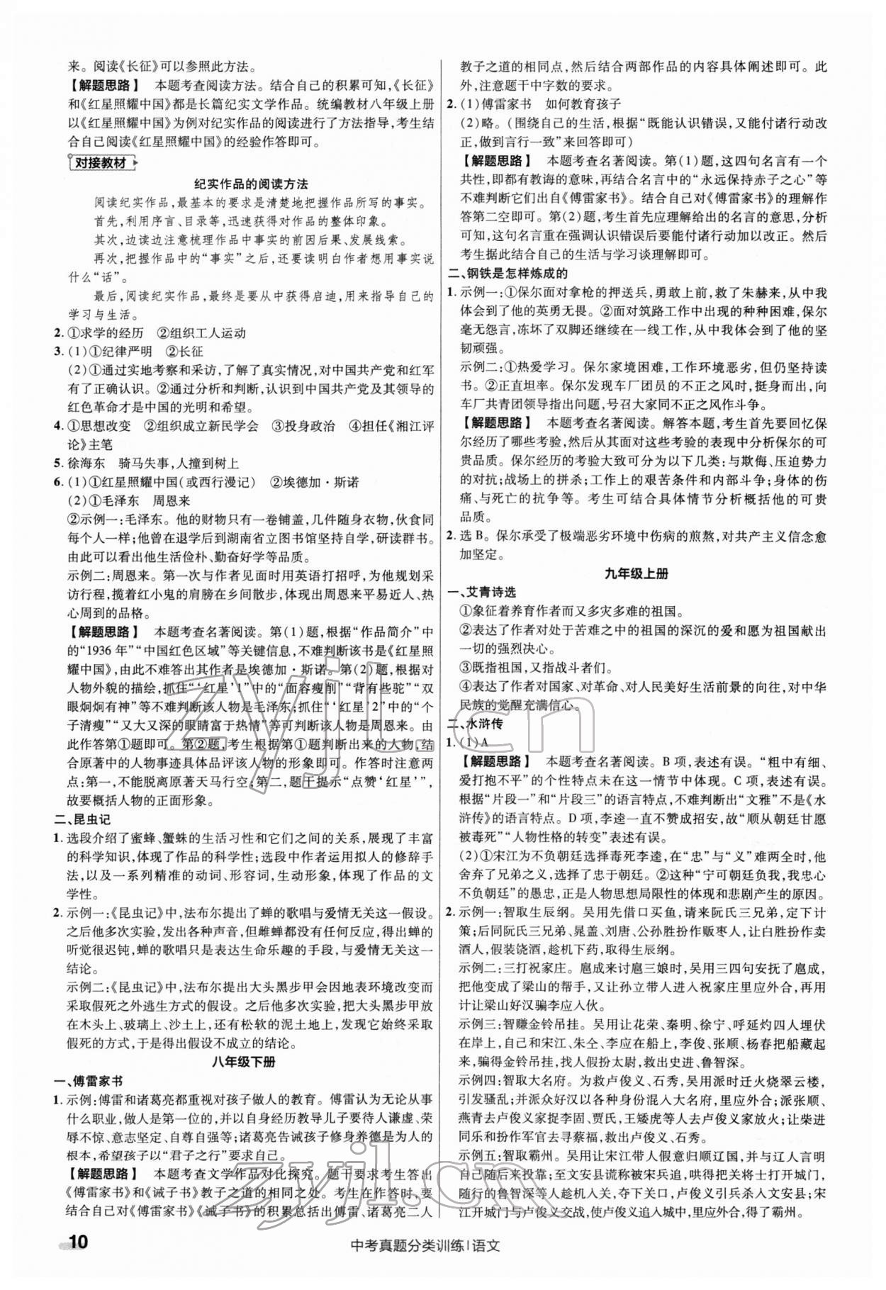 2022年金考卷中考真題分類訓練語文 第10頁