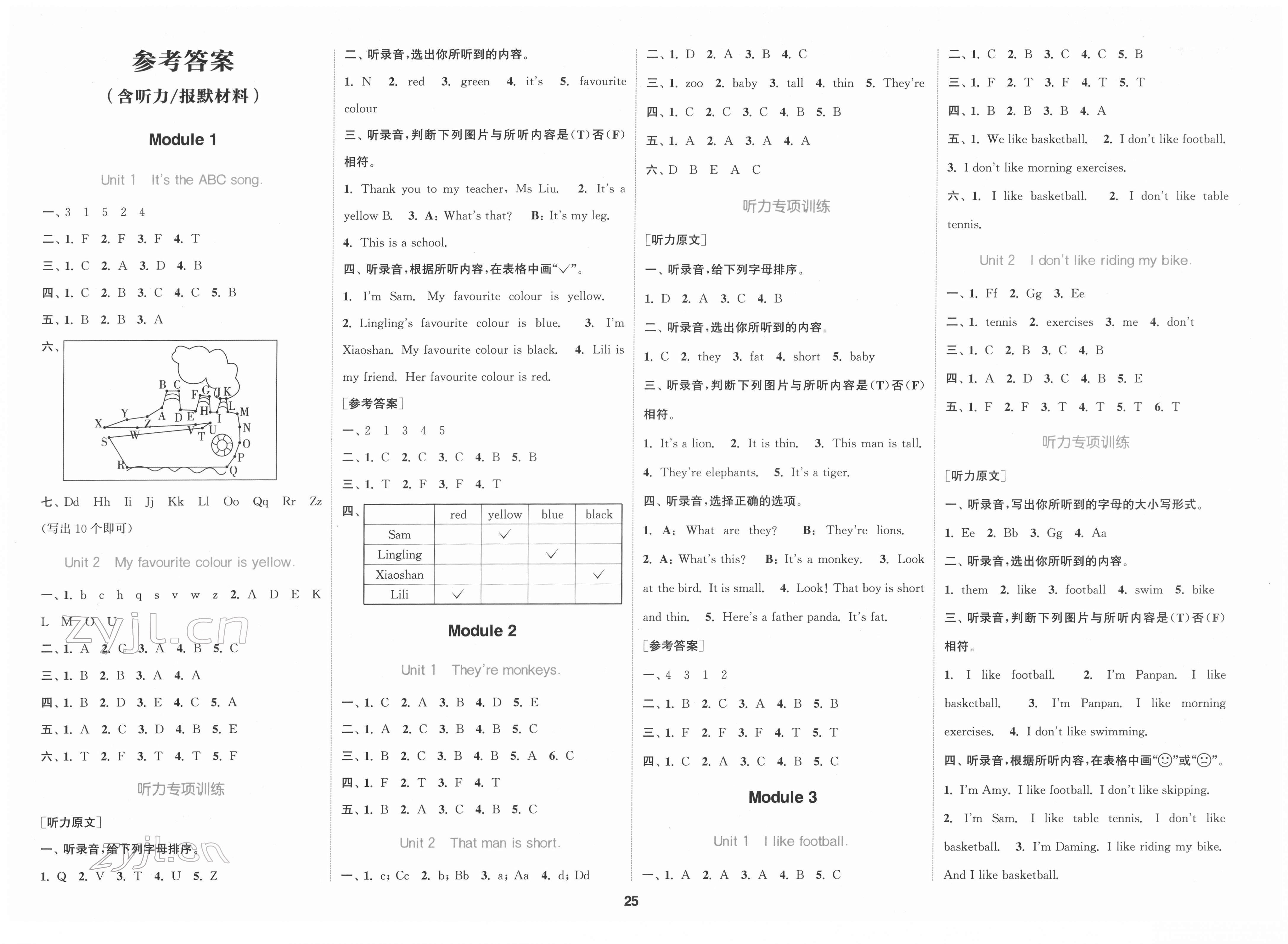 2022年通城學(xué)典課時作業(yè)本三年級英語下冊外研版 第1頁