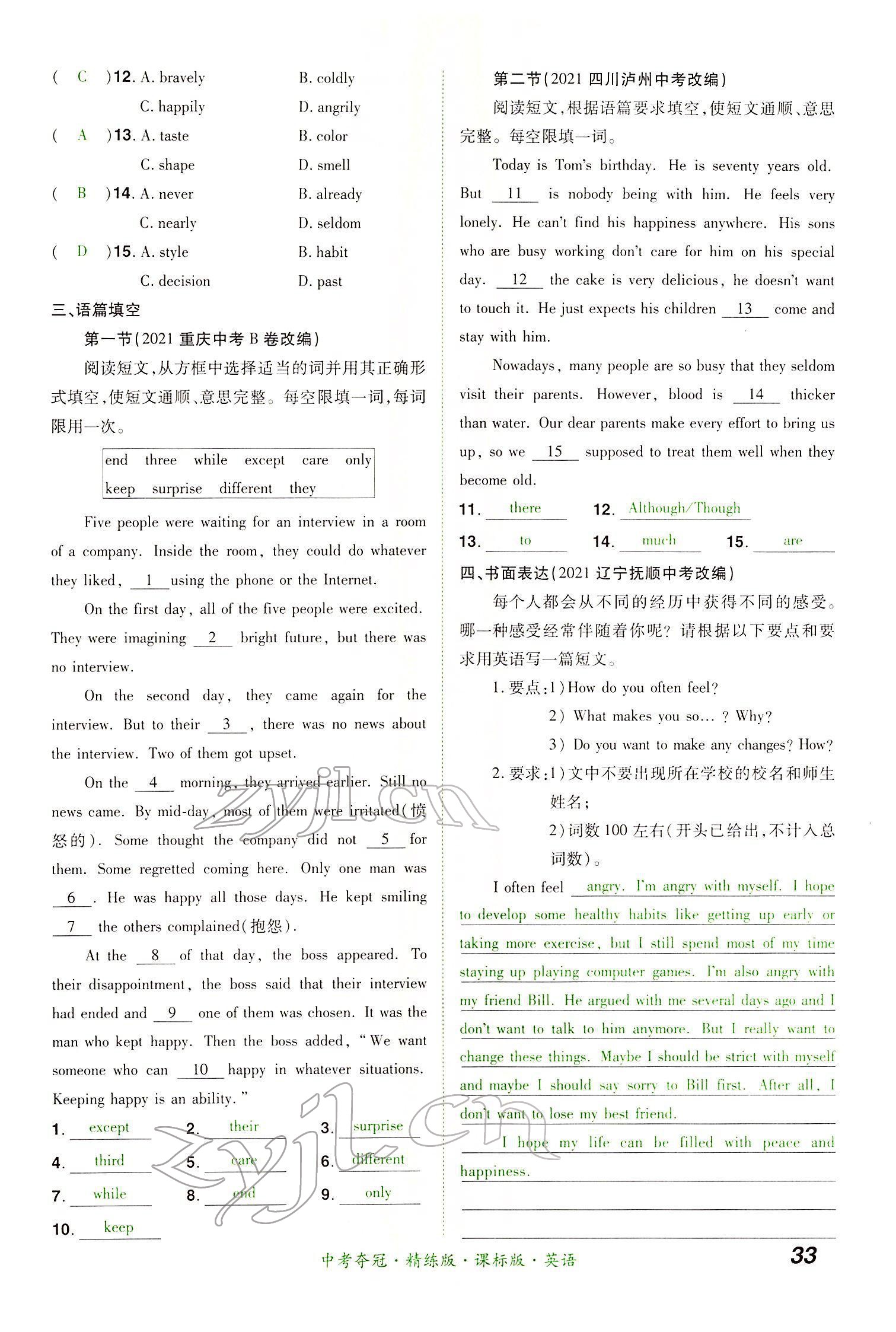 2022年國華教育中考奪冠英語中考課標版河南專版 第33頁