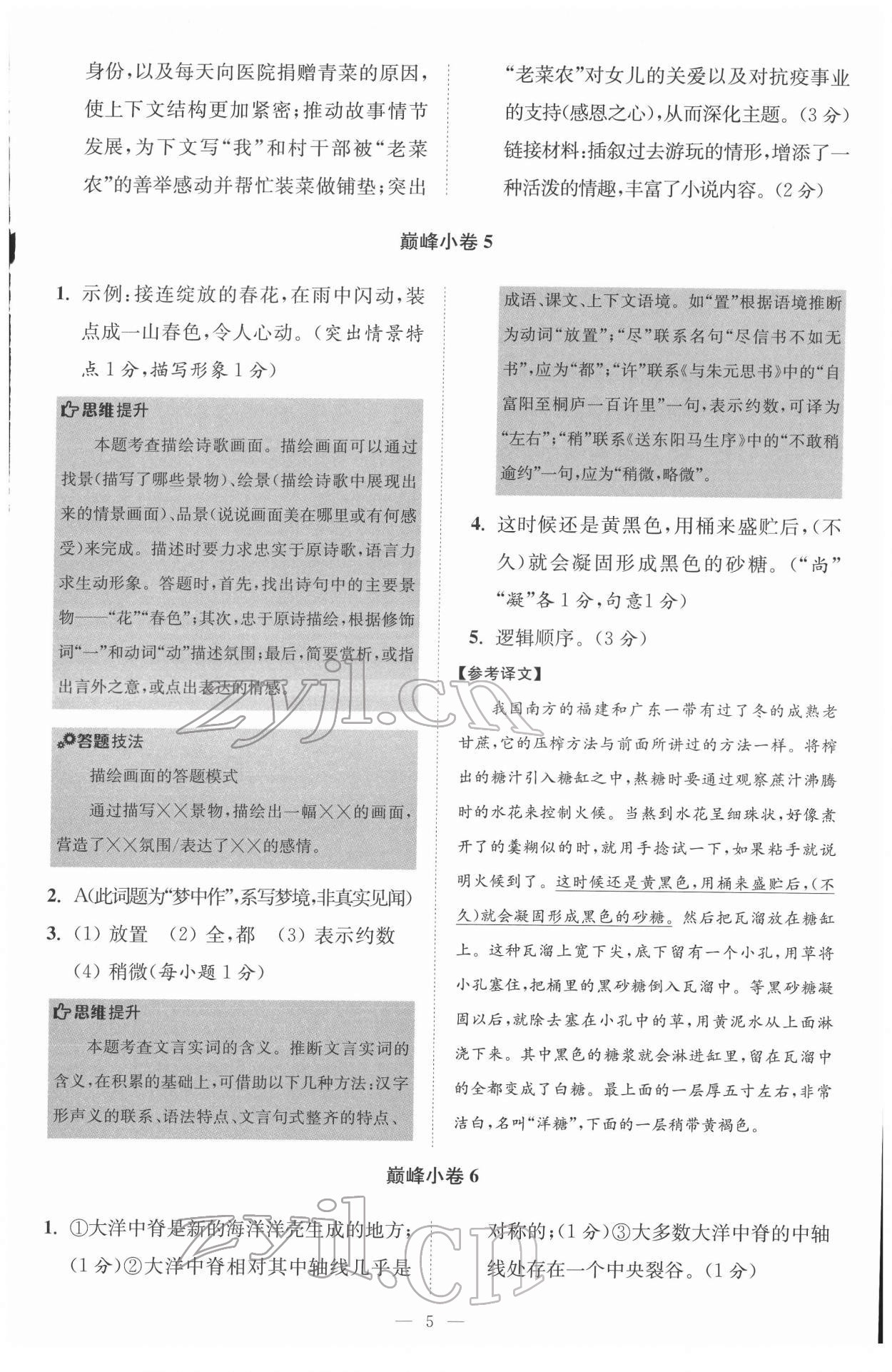 2022年初中語文小題狂做八年級下冊巔峰版 第5頁