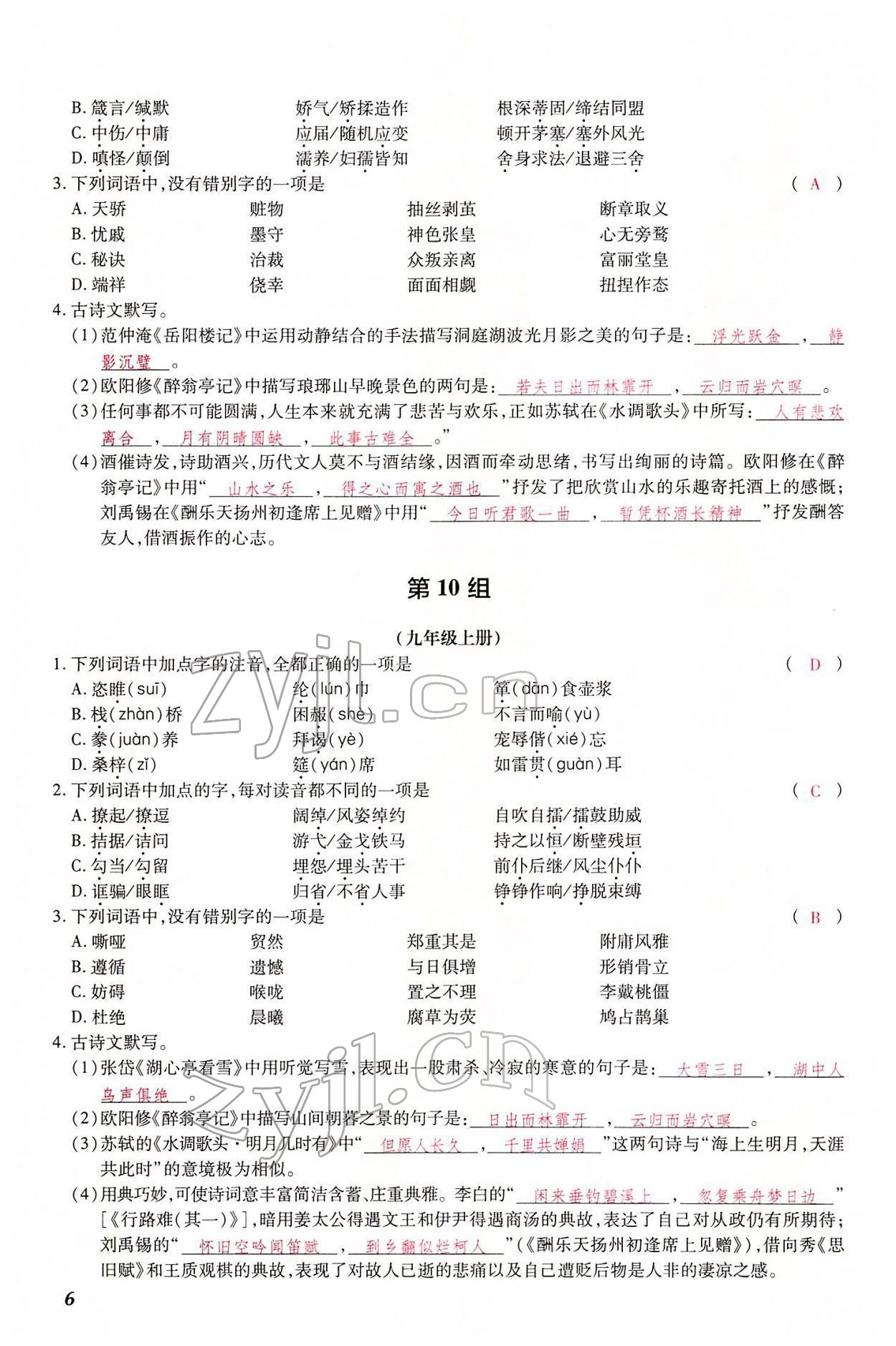 2022年洪文教育最新中考語文河南專版 參考答案第14頁