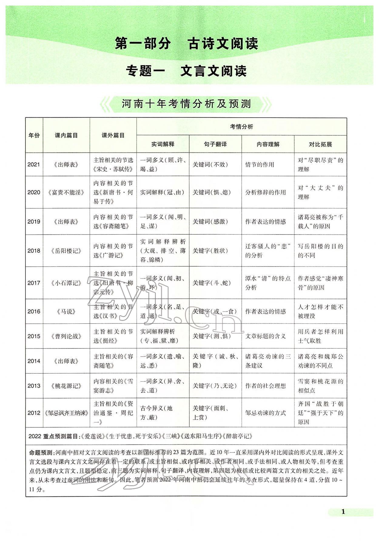 2022年國華教育中考奪冠語文河南專版 第1頁