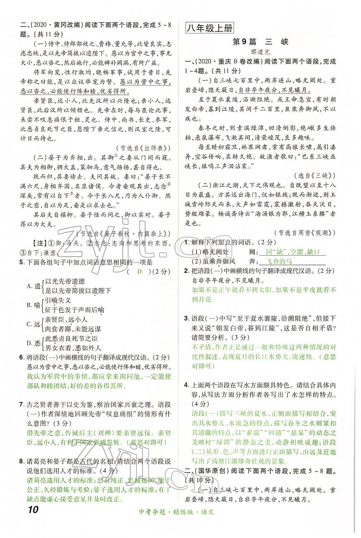 2022年國華教育中考奪冠語文河南專版 第10頁