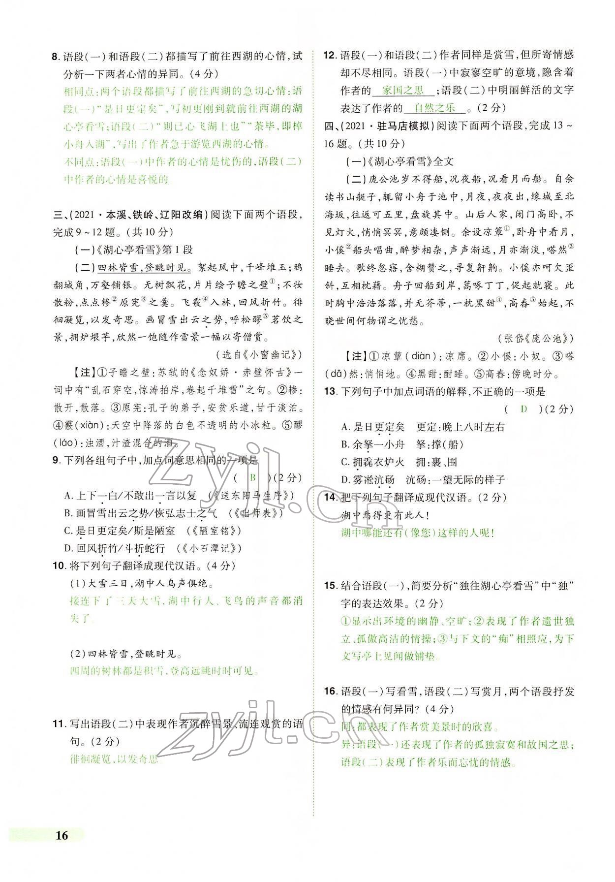 2022年國華教育中考奪冠語文河南專版 第16頁