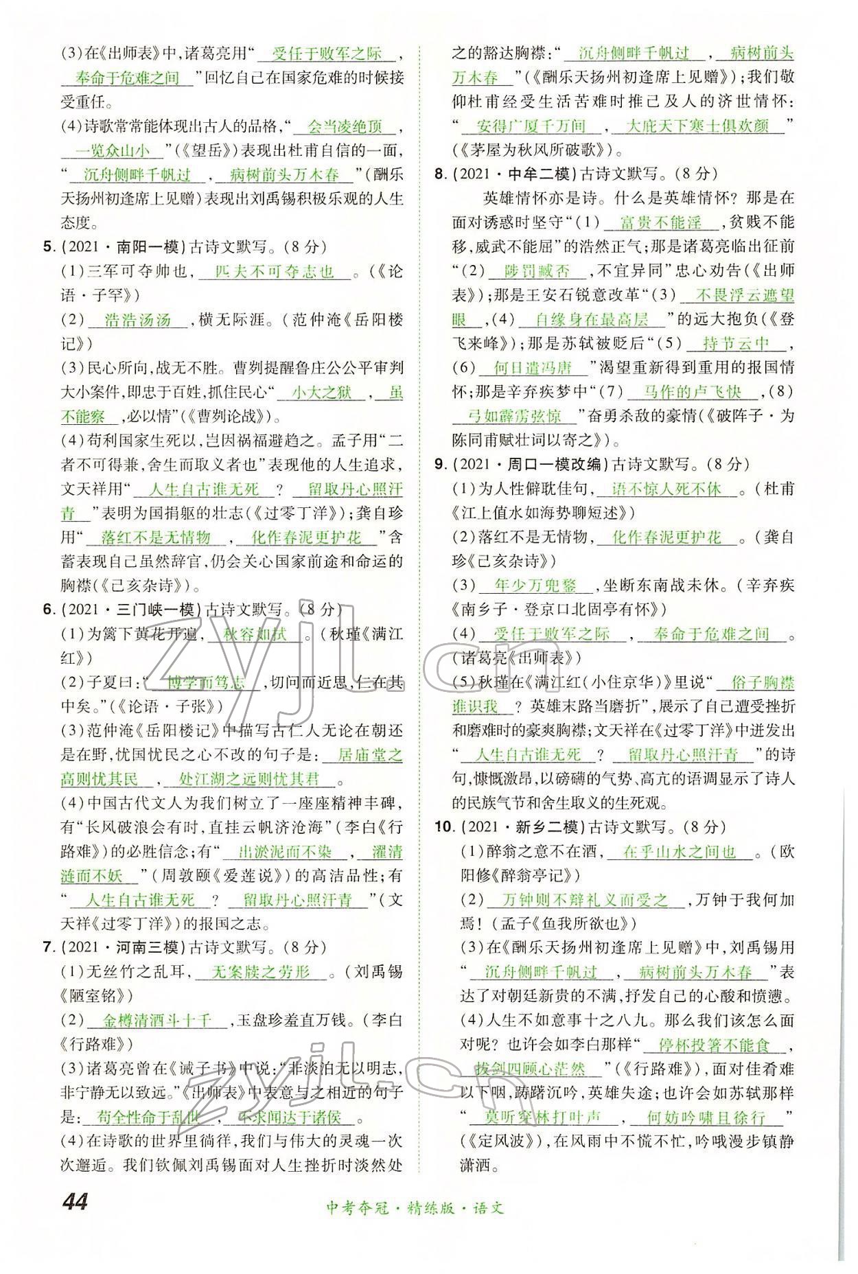 2022年國華教育中考奪冠語文河南專版 第44頁