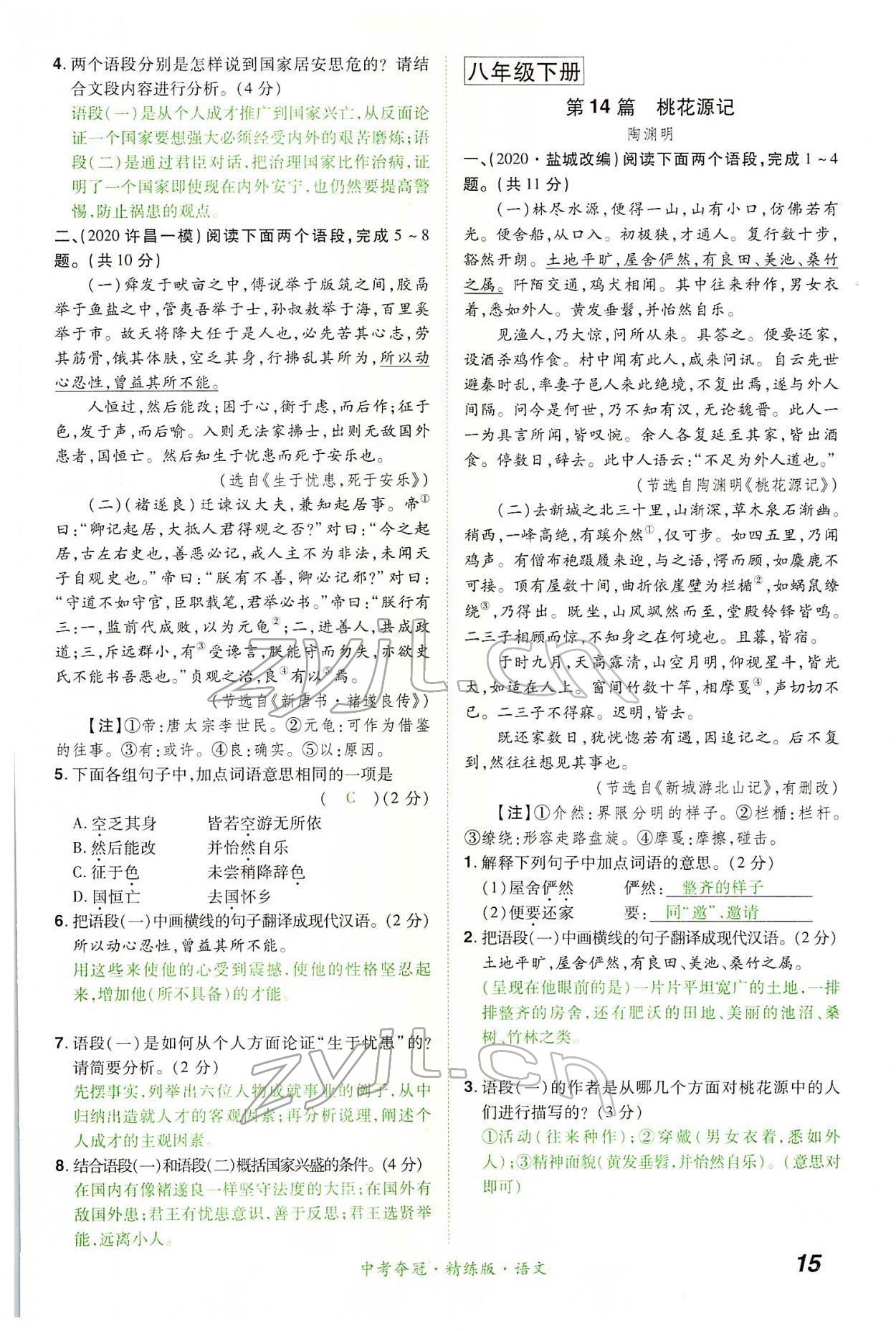 2022年國華教育中考奪冠語文河南專版 第15頁