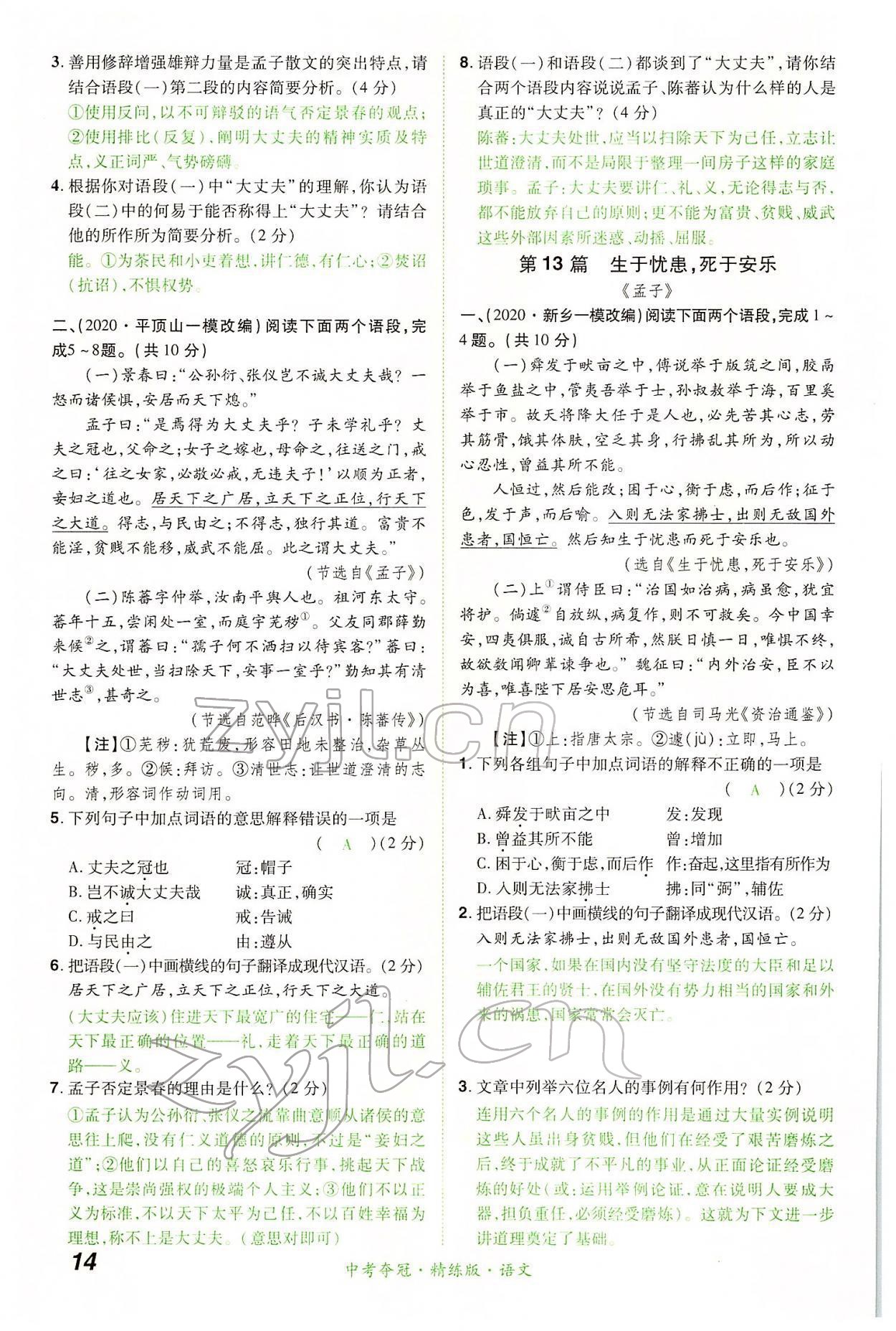 2022年國華教育中考奪冠語文河南專版 第14頁