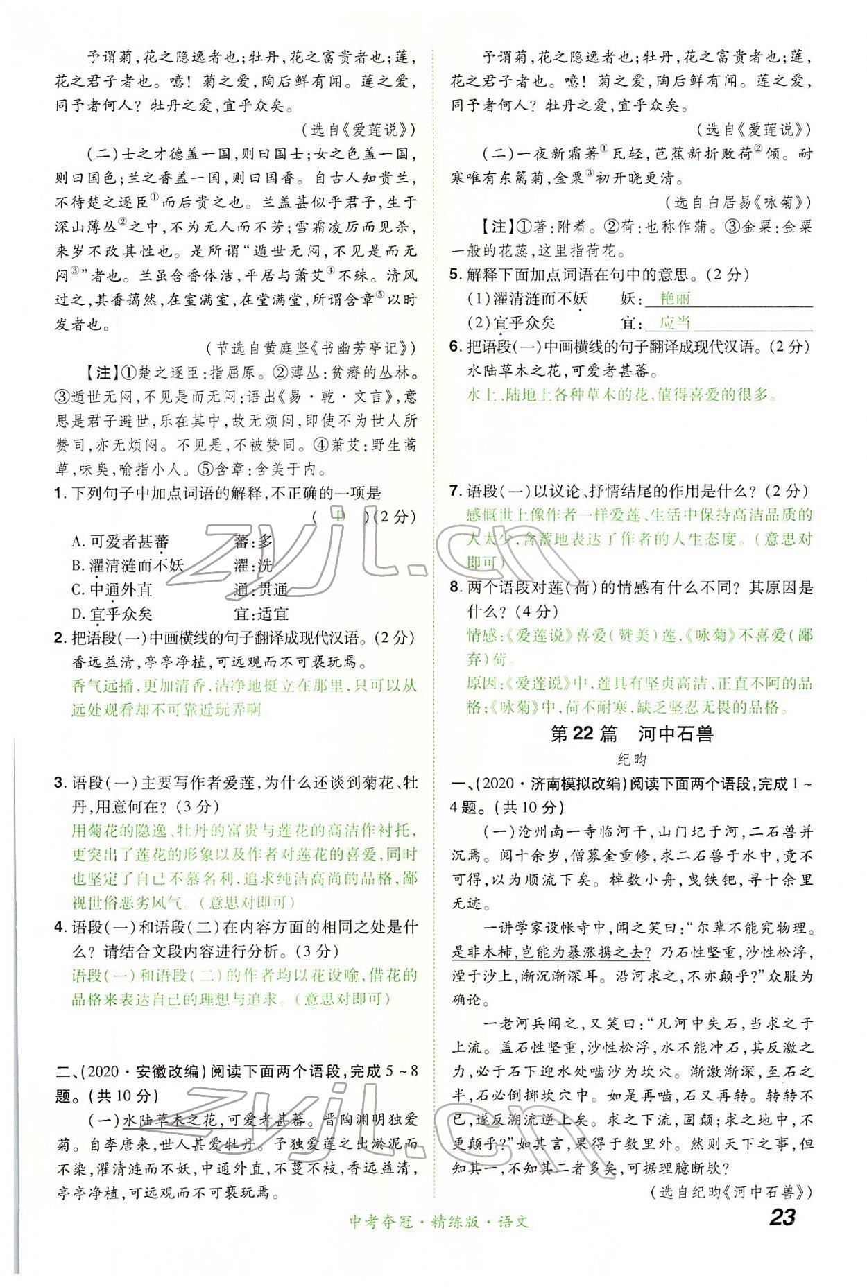 2022年國華教育中考奪冠語文河南專版 第23頁