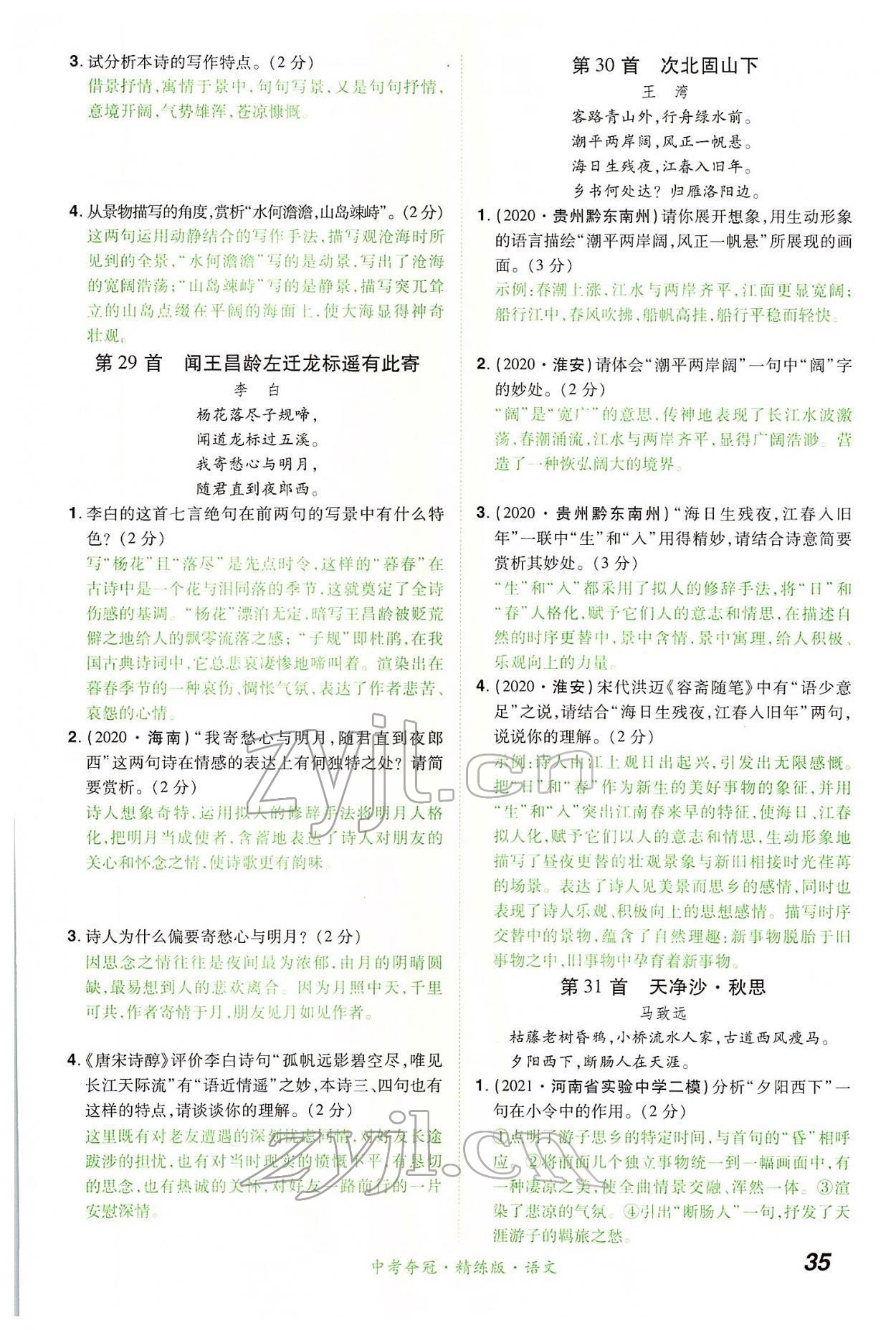 2022年國華教育中考奪冠語文河南專版 第35頁