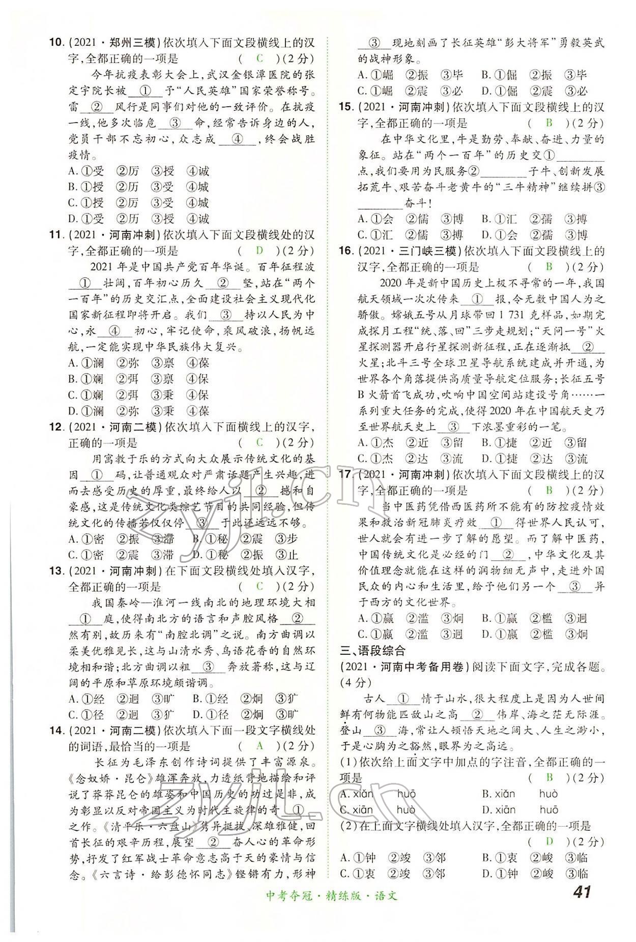 2022年國華教育中考奪冠語文河南專版 第41頁