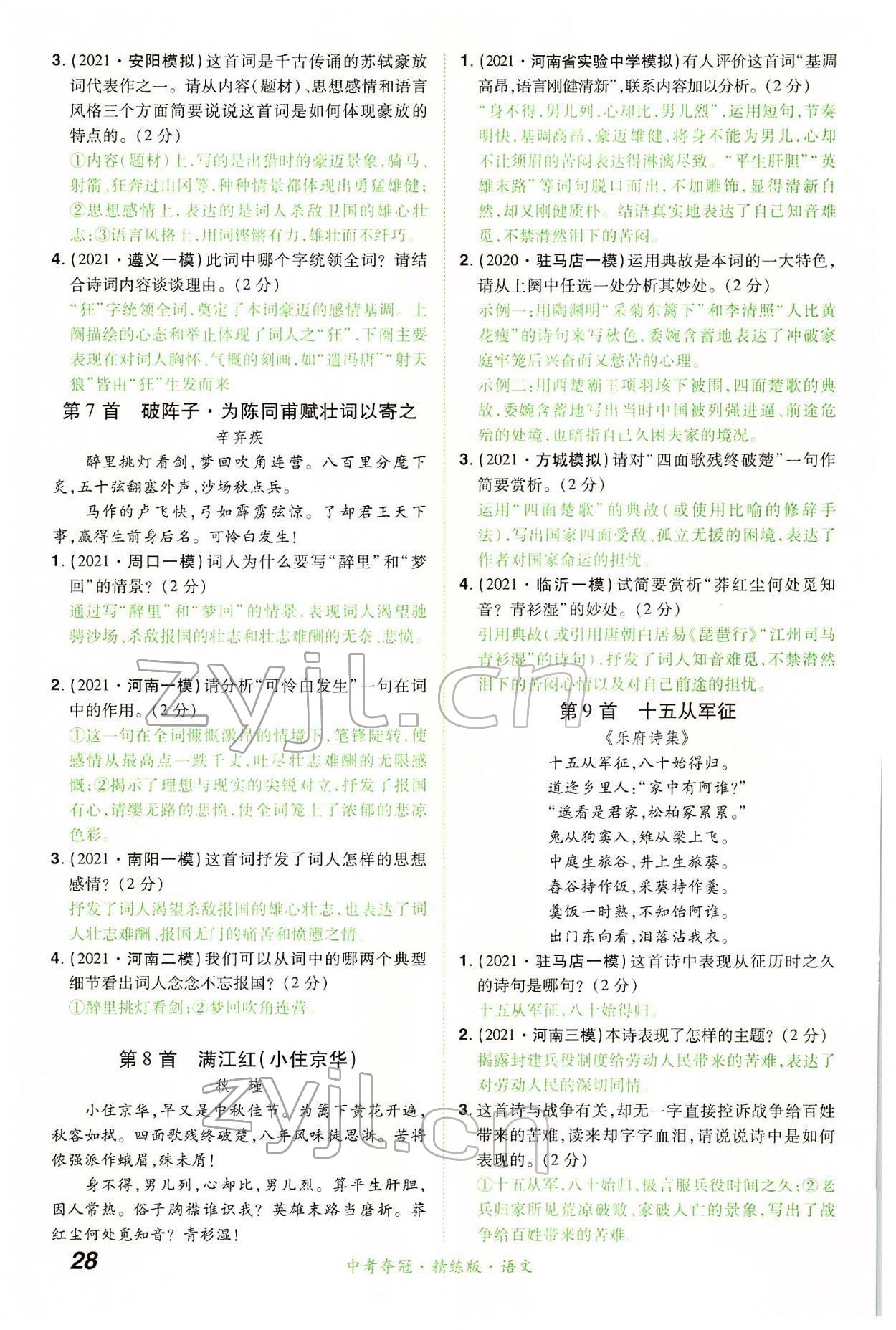 2022年國華教育中考奪冠語文河南專版 第28頁