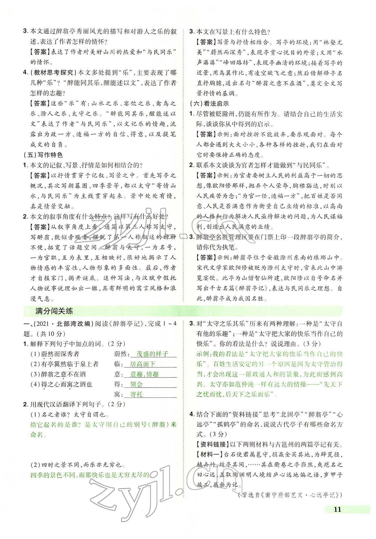 2022年國華教育中考奪冠語文河南專版 第11頁