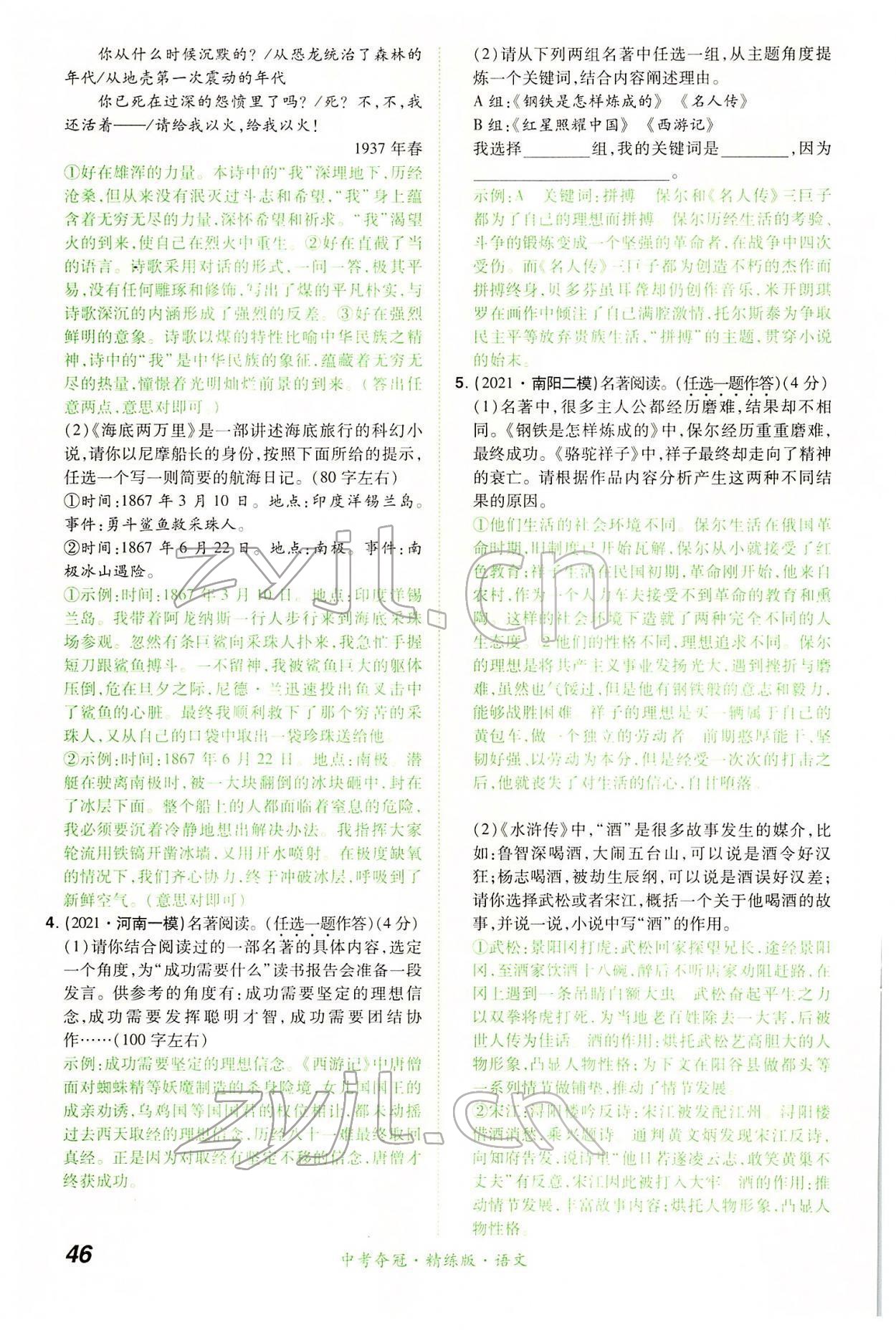 2022年國華教育中考奪冠語文河南專版 第46頁