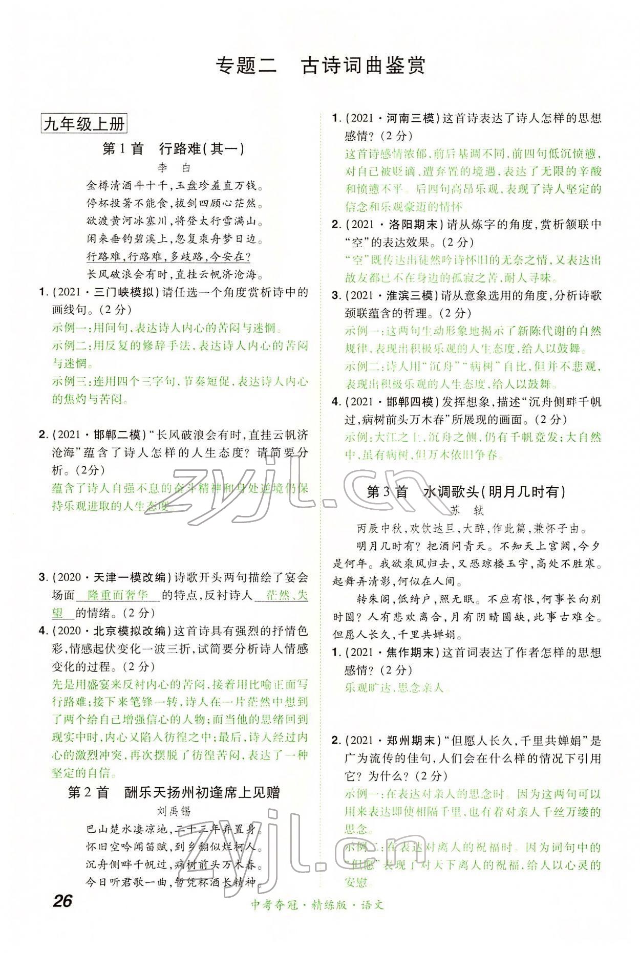 2022年國華教育中考奪冠語文河南專版 第26頁
