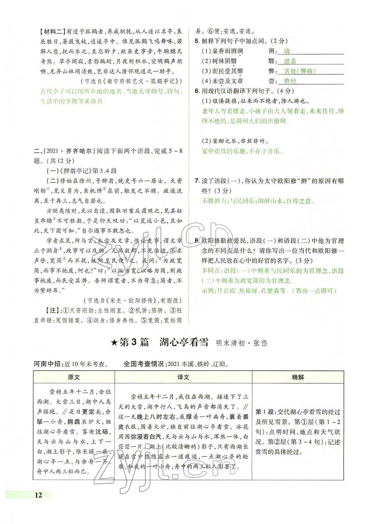 2022年國華教育中考奪冠語文河南專版 第12頁