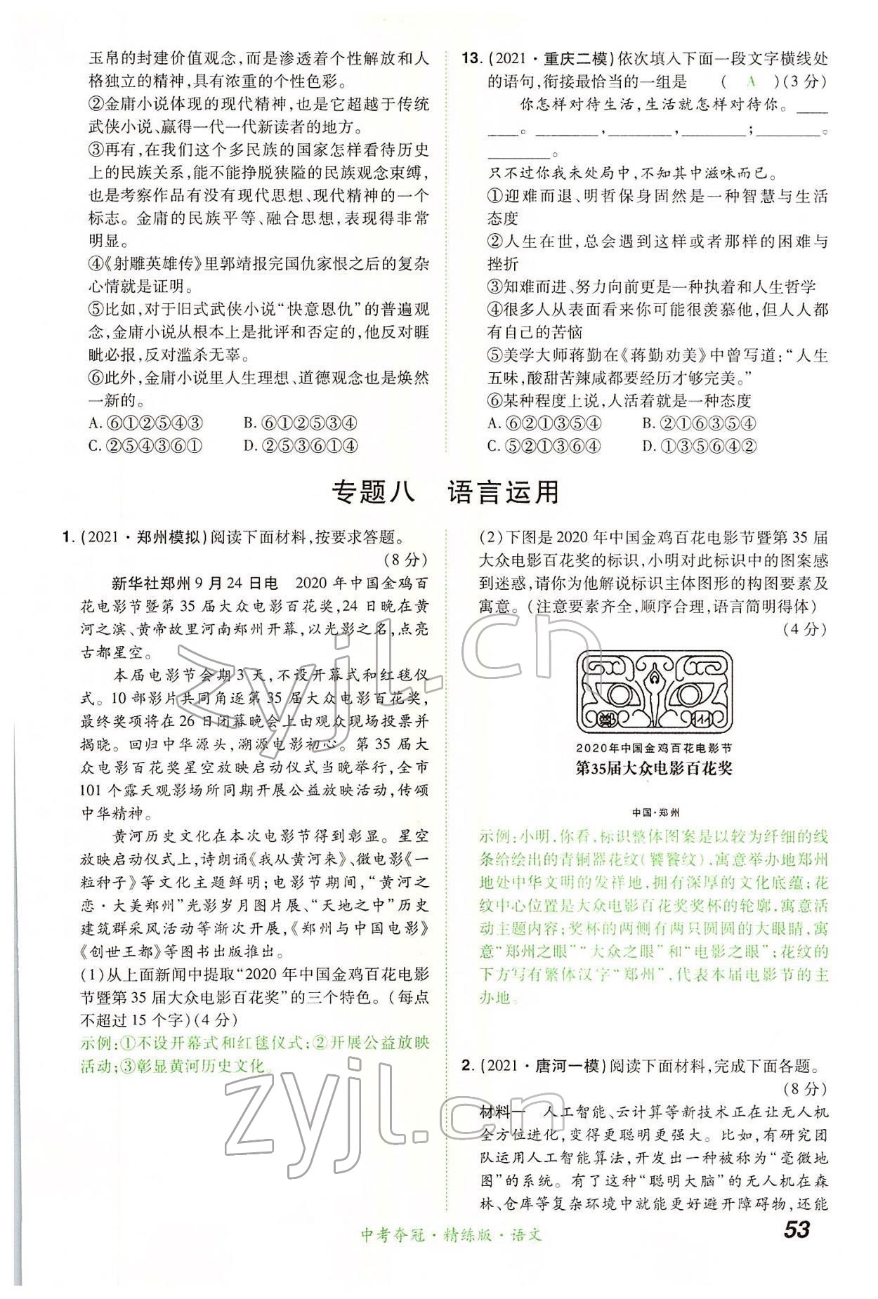 2022年國華教育中考奪冠語文河南專版 第53頁