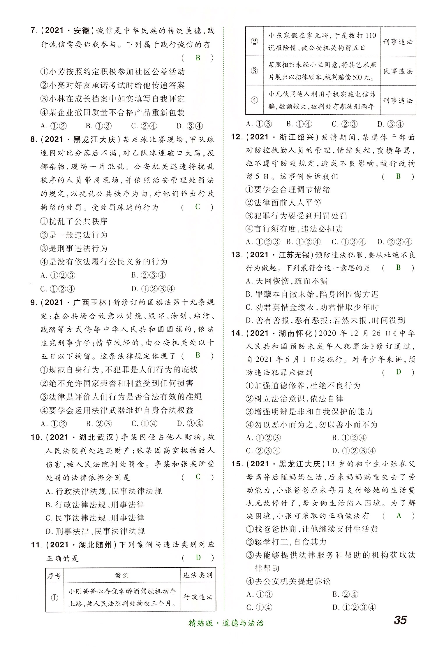 2022年國華教育中考奪冠道德與法治河南專版 第35頁