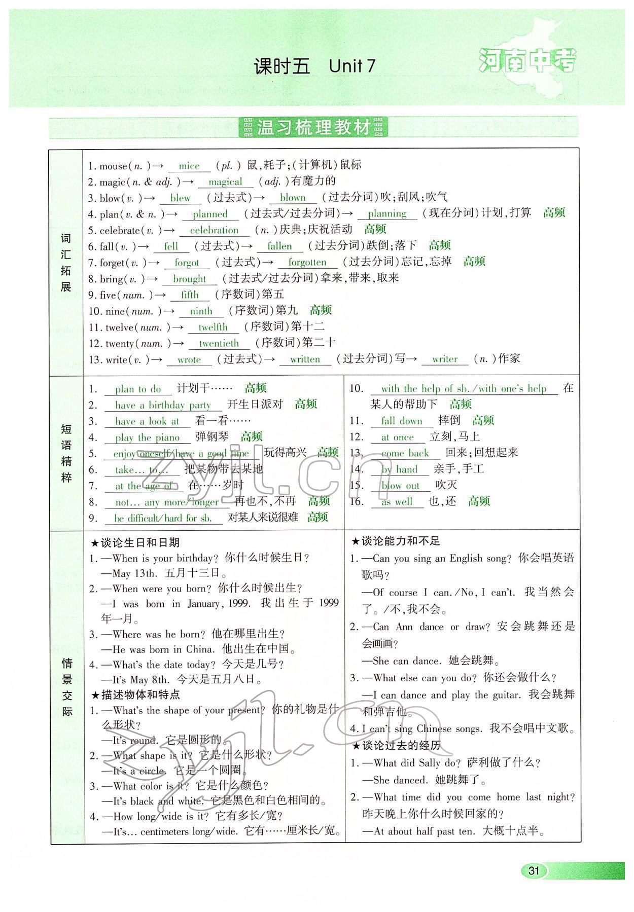 2022年河南中考命題非常解讀英語(yǔ)課標(biāo)版 第31頁(yè)