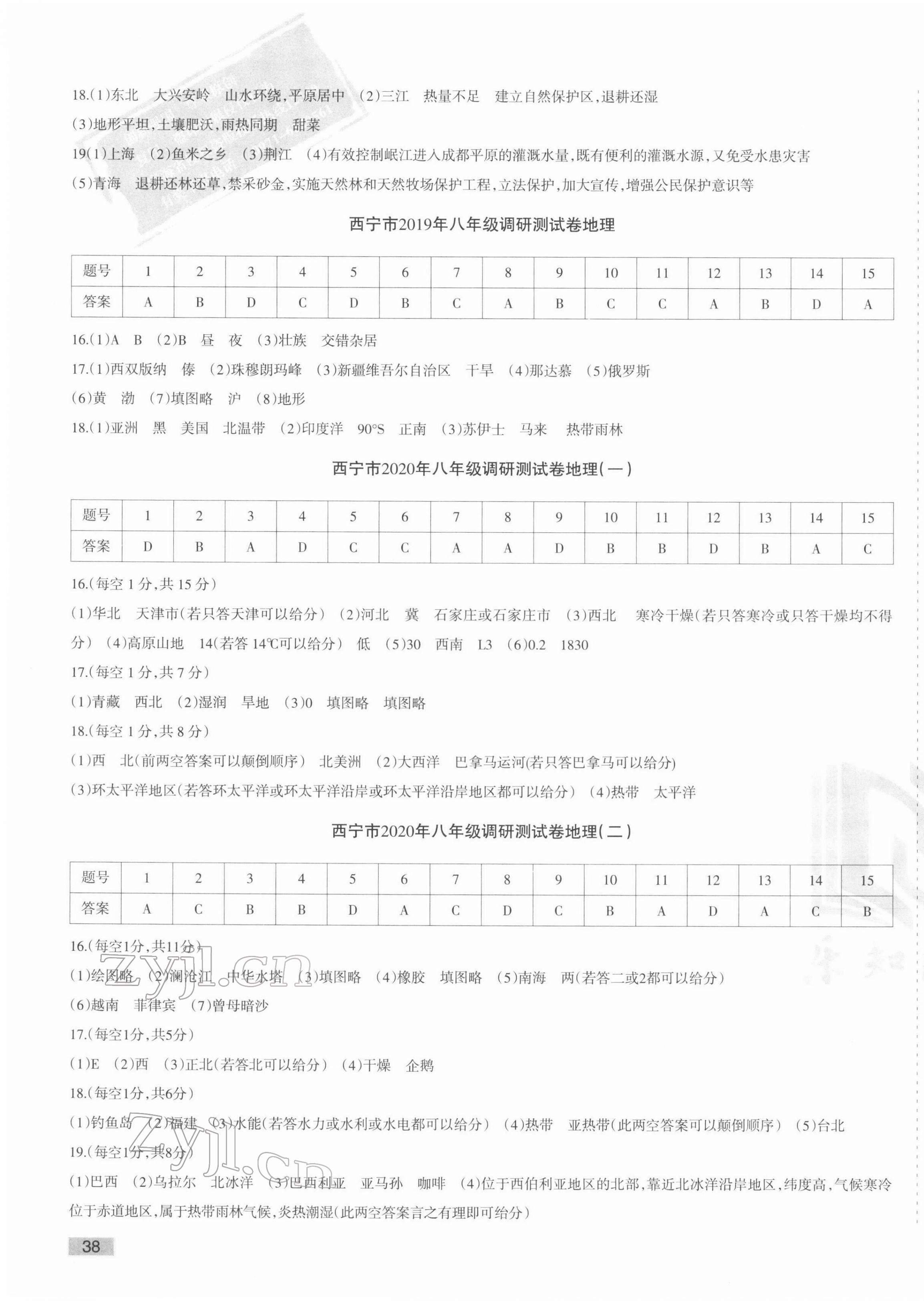 2022年青海省初中學(xué)業(yè)水平考試模擬試卷地理 第3頁(yè)