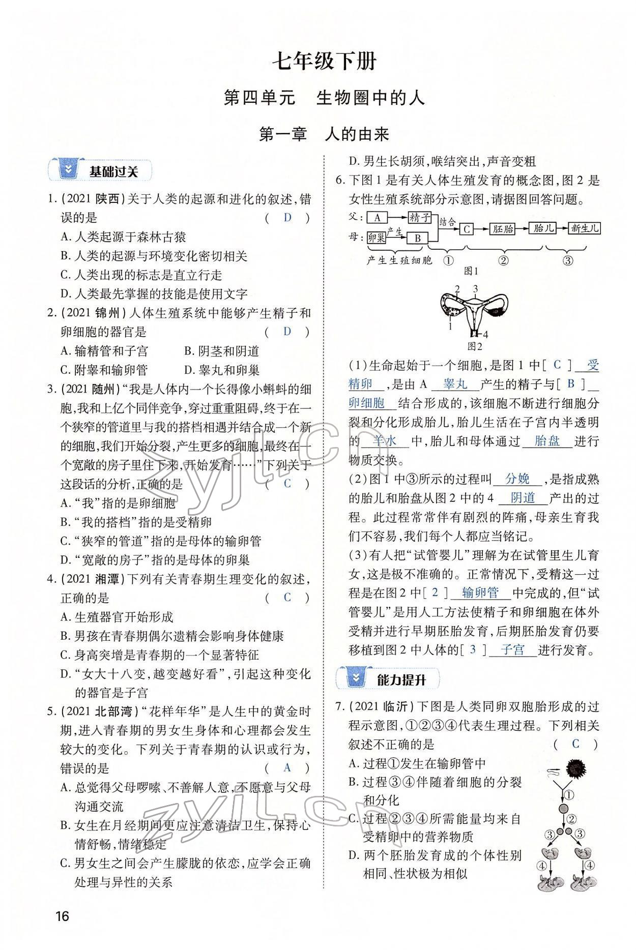 2022年河南中考第一輪總復(fù)習(xí)一本全生物 第16頁
