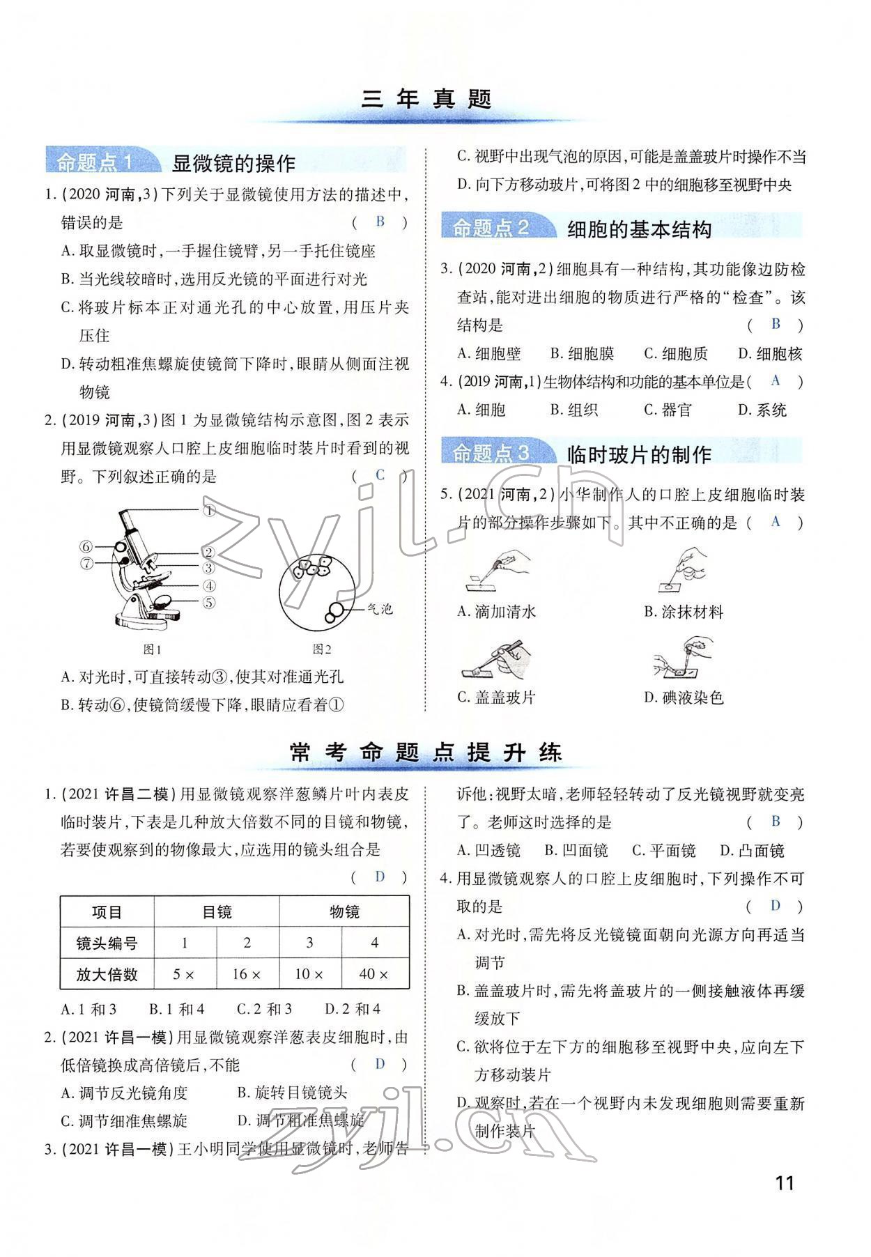2022年河南中考第一輪總復(fù)習(xí)一本全生物 第11頁