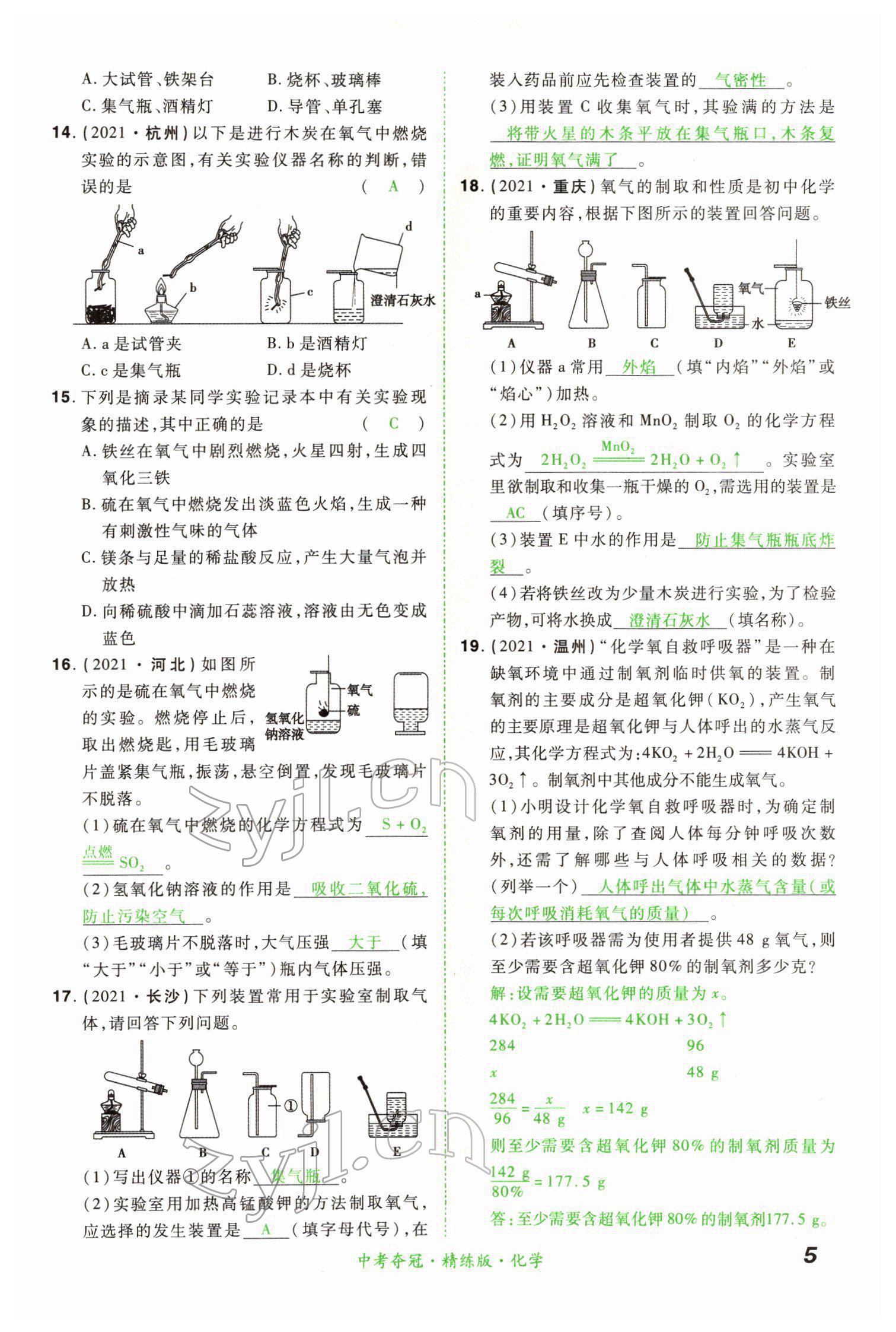 2022年國華教育中考奪冠化學河南專版 第5頁